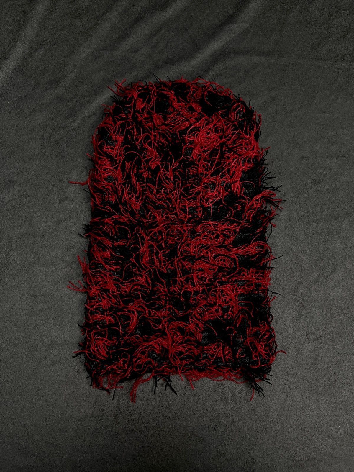 Japanese Brand Deadstock Y2k Balaclava Knitted Full Face Ski Mask Red OS Size ONE SIZE - 5 Thumbnail