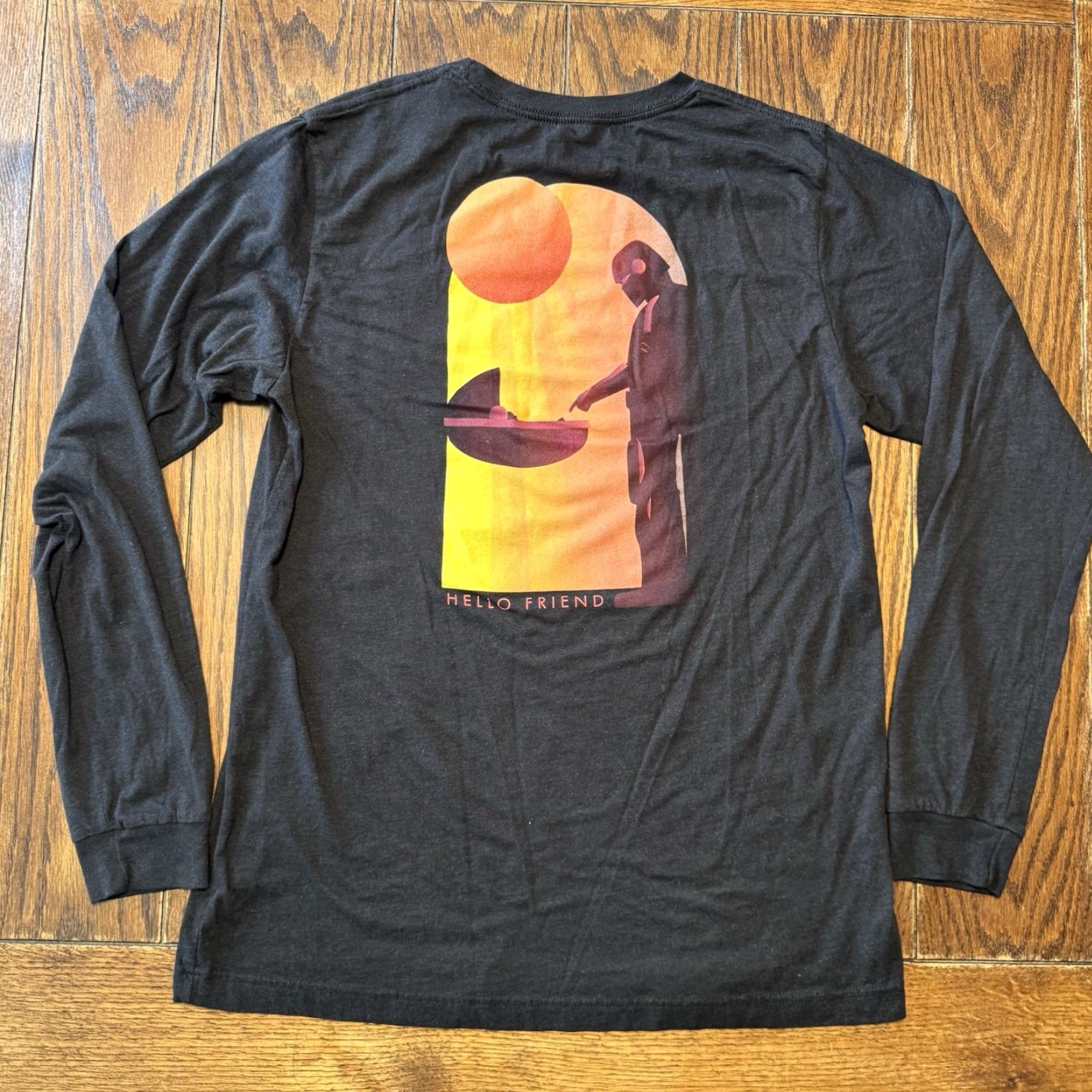 Vintage RSVLTS STAR WARS THE MANDOLORIAN Long Sleeve T Shirt Size Large Hello Friend Unisex Adults Graphic Print Crew Neck Black Regular Size US L / EU 52-54 / 3 - 2 Thumbnail