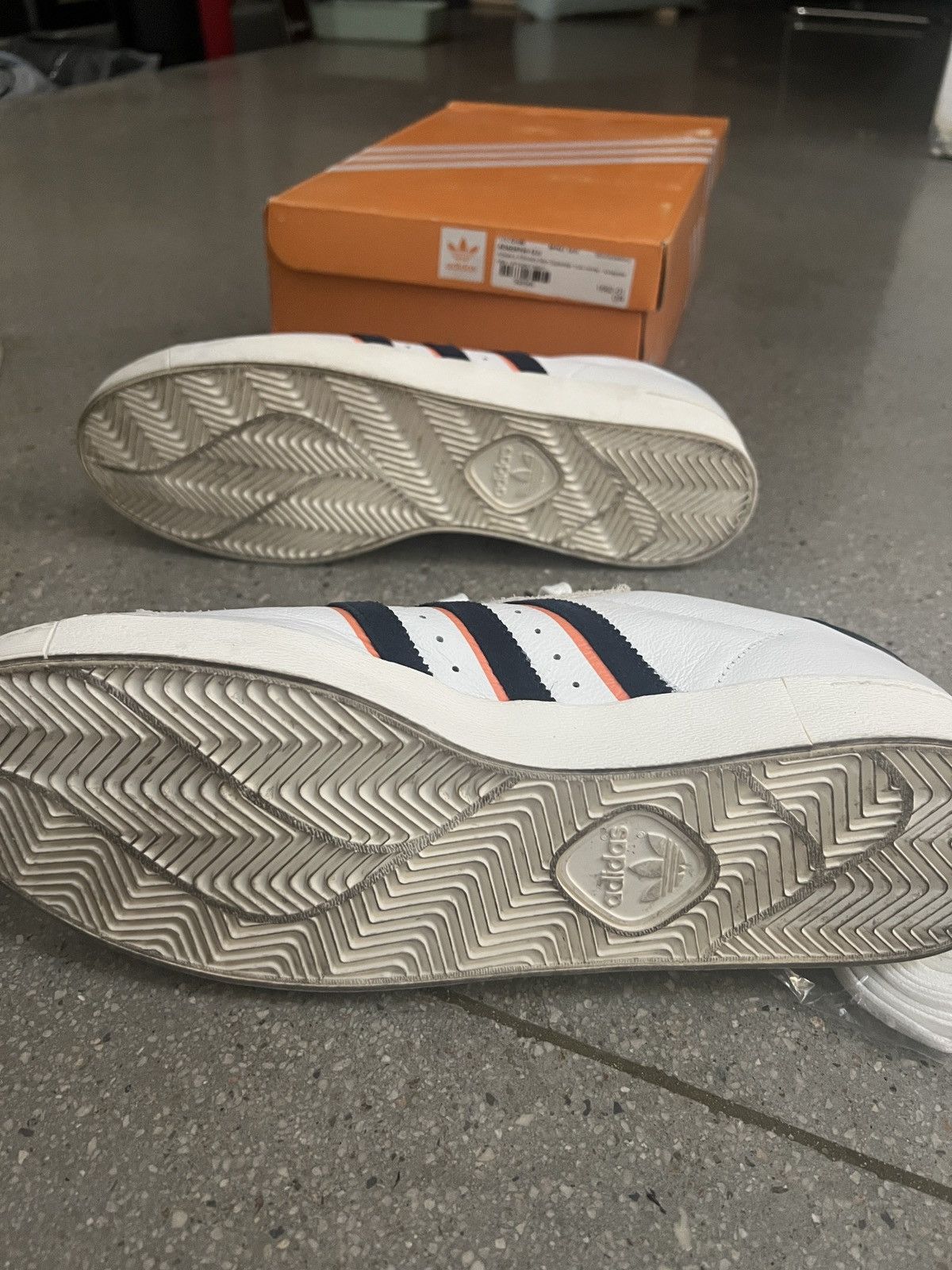Adidas × Alltimers Adidas Superstar Vulc x Alltimers – White/Navy/Tropic Melon Size US 12 / EU 45 - 5 Thumbnail