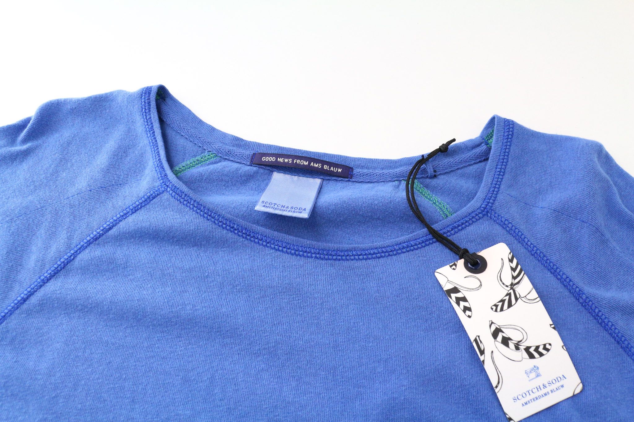 Scotch & Soda AMS BLAUW S Blue 3/4 Sleeve Pullover T-Shirt 75547 Size US S / EU 44-46 / 1 - 3 Thumbnail