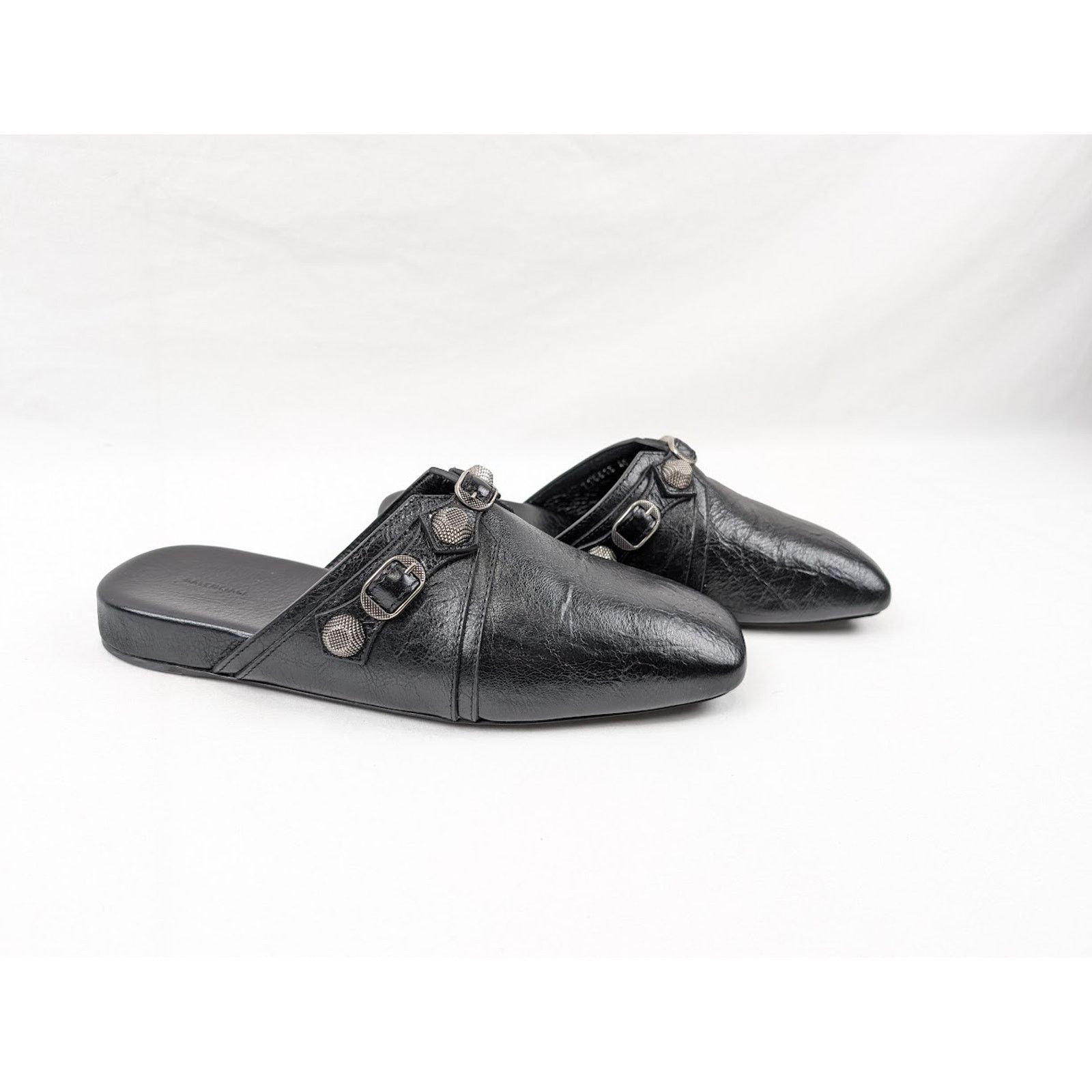 Balenciaga o1rshd1 Q:2 / Cosy Cagole F005 Arena Mules in Black/Aged Size US 13 / EU 46 - 11 Thumbnail