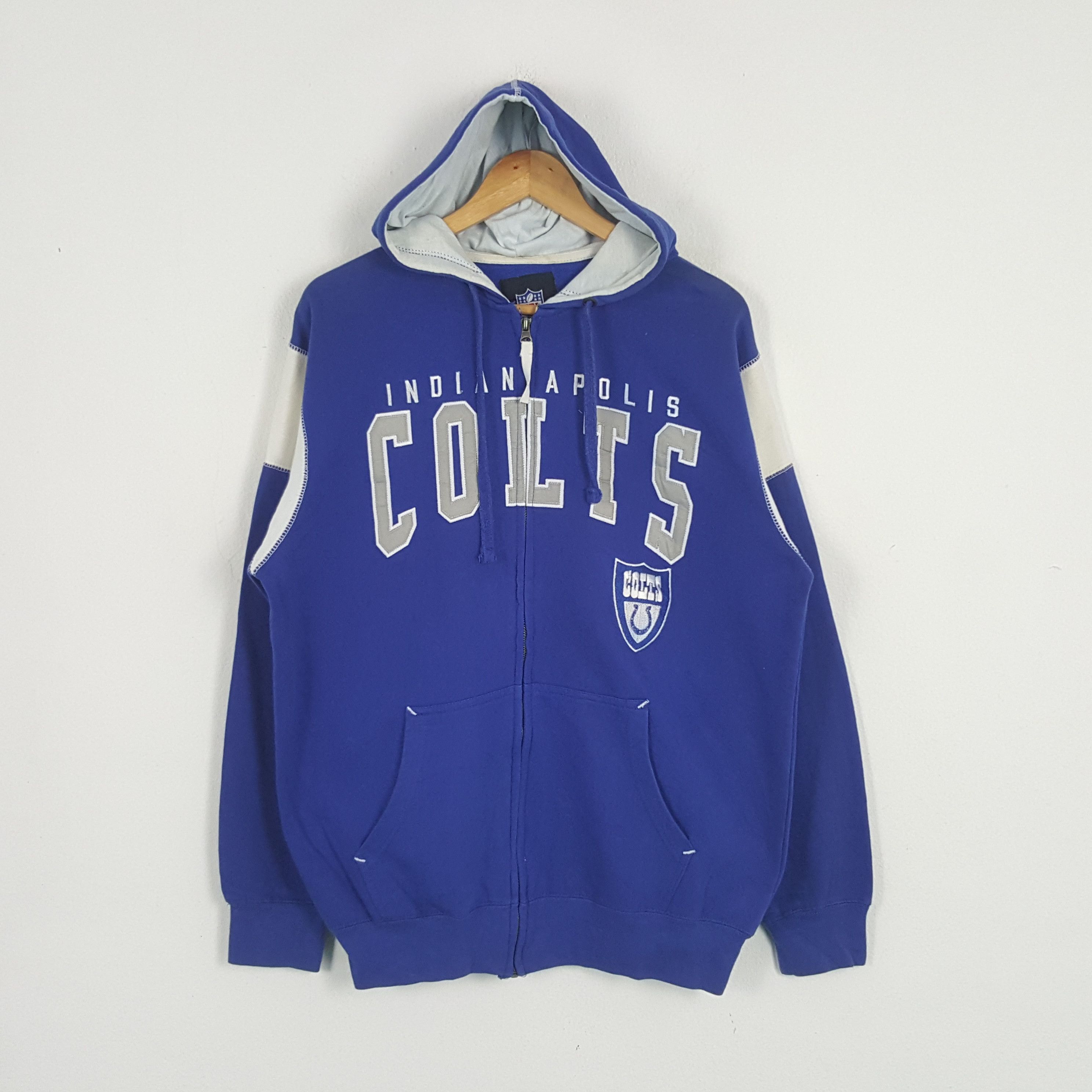 NFL × Vintage Vintage India Apolis COLTS American Football Team Hoodies Size US L / EU 52-54 / 3 - 1 Thumbnail
