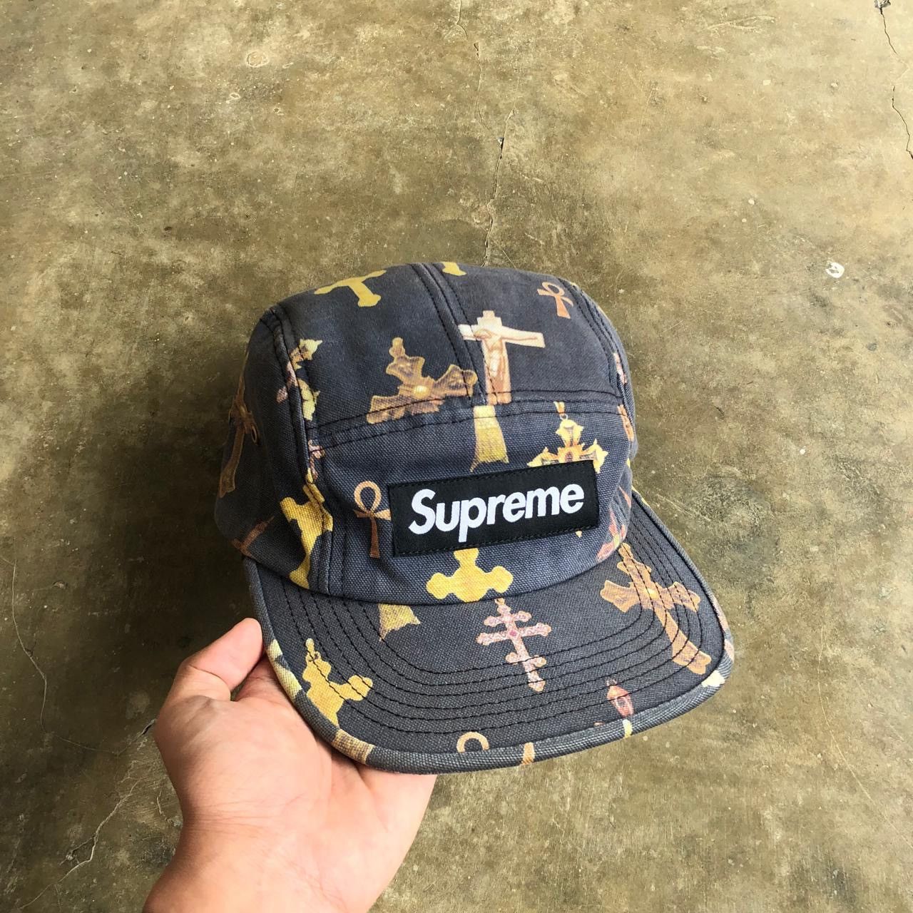 Supreme SS 13 Supreme Crosses Camp Cap Black Washed Size ONE SIZE - 1 Thumbnail