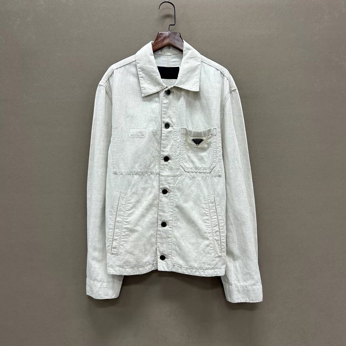 Prada Prada khaki overshirt Size S 99 new ys001883 Size US S / EU 44-46 / 1 - 1 Thumbnail