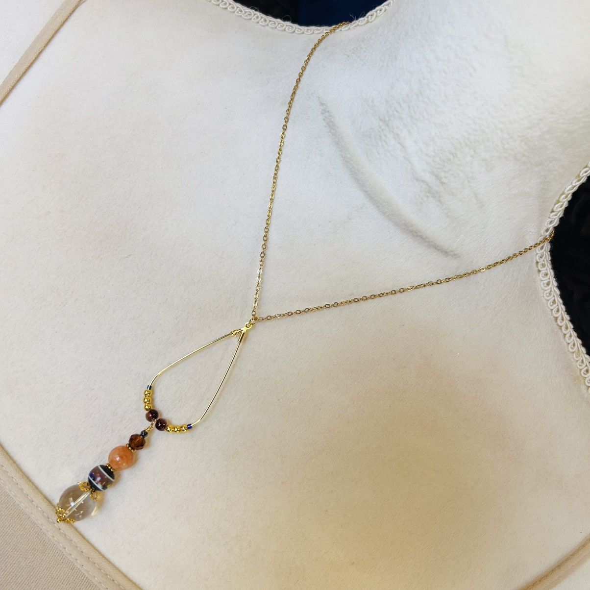 Handmade Handcrafted vintage bead changeable charm pendant necklace Size ONE SIZE - 1 Thumbnail