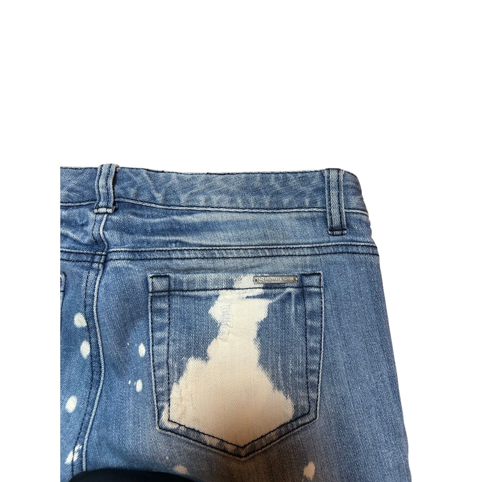 Michael Kors Michael Kors Bleach Splatter Distressed Skinny Jeans Size 26" / US 2 / IT 38 - 15 Thumbnail