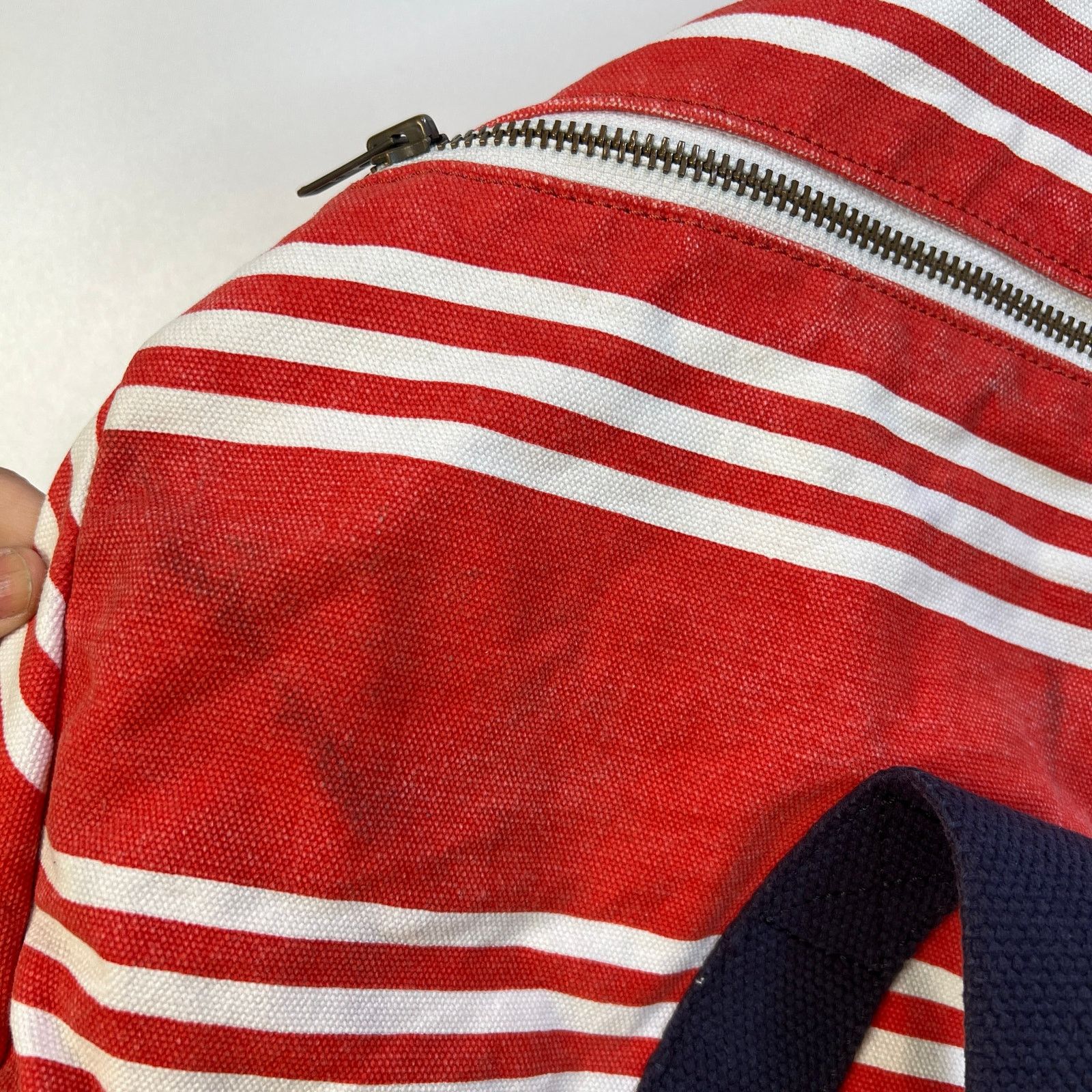 Jack Wills Jack Wills Stripe Canvas Duffle Bag Weekender Size ONE SIZE - 7 Thumbnail