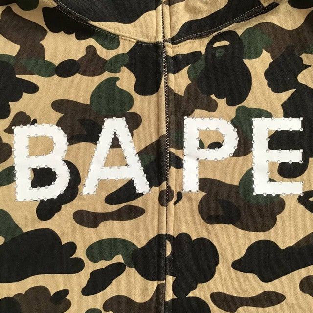 Bape × Swarovski BAPE Swarovski Crystal Stone full zip hoodie a bathing ape Size US M / EU 48-50 / 2 - 3 Thumbnail