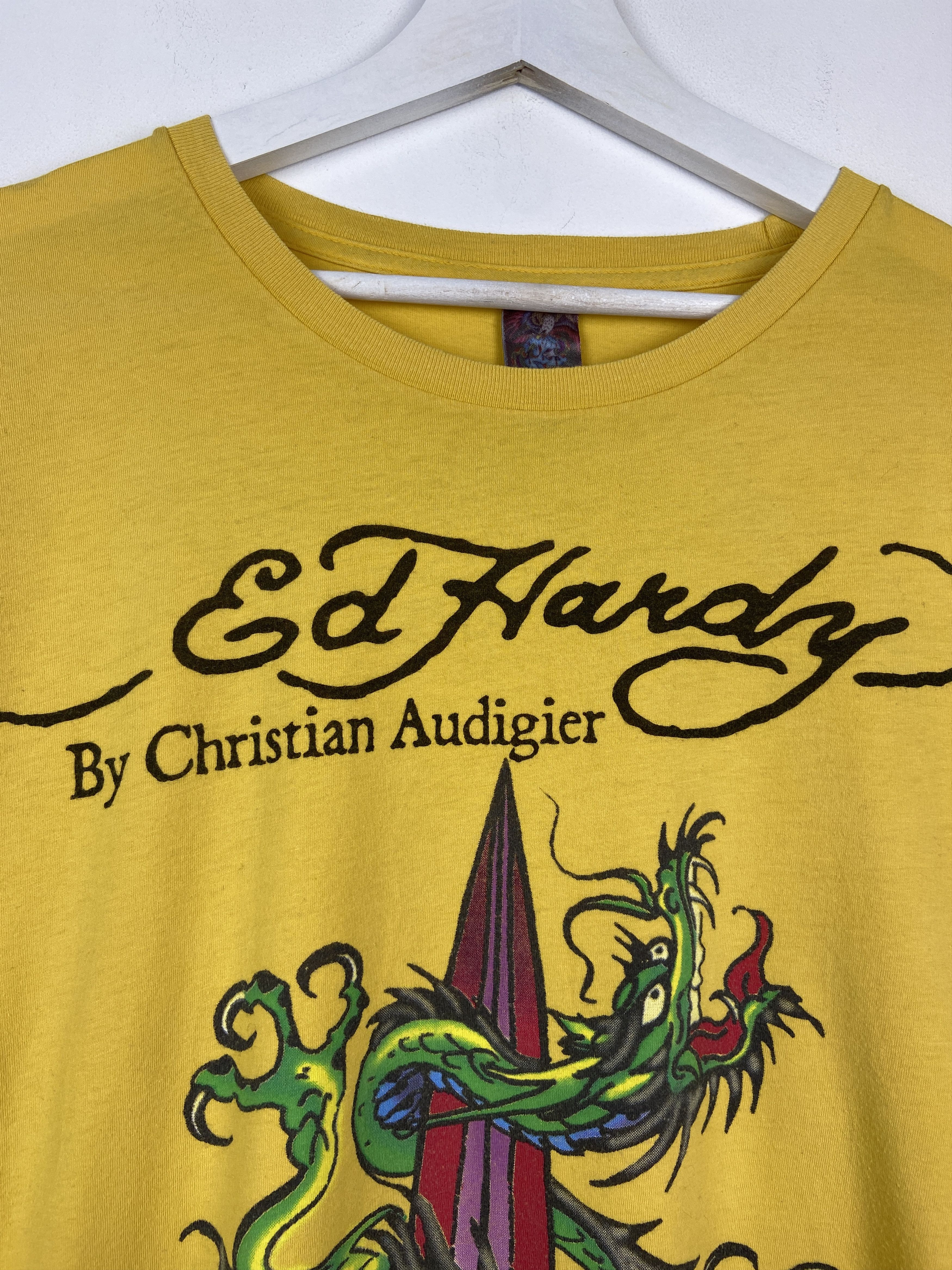 Ed Hardy Y2k Vintage Ed Hardy Dragon Surf Graphic T Shirt Tee Size US XL / EU 56 / 4 - 6 Thumbnail