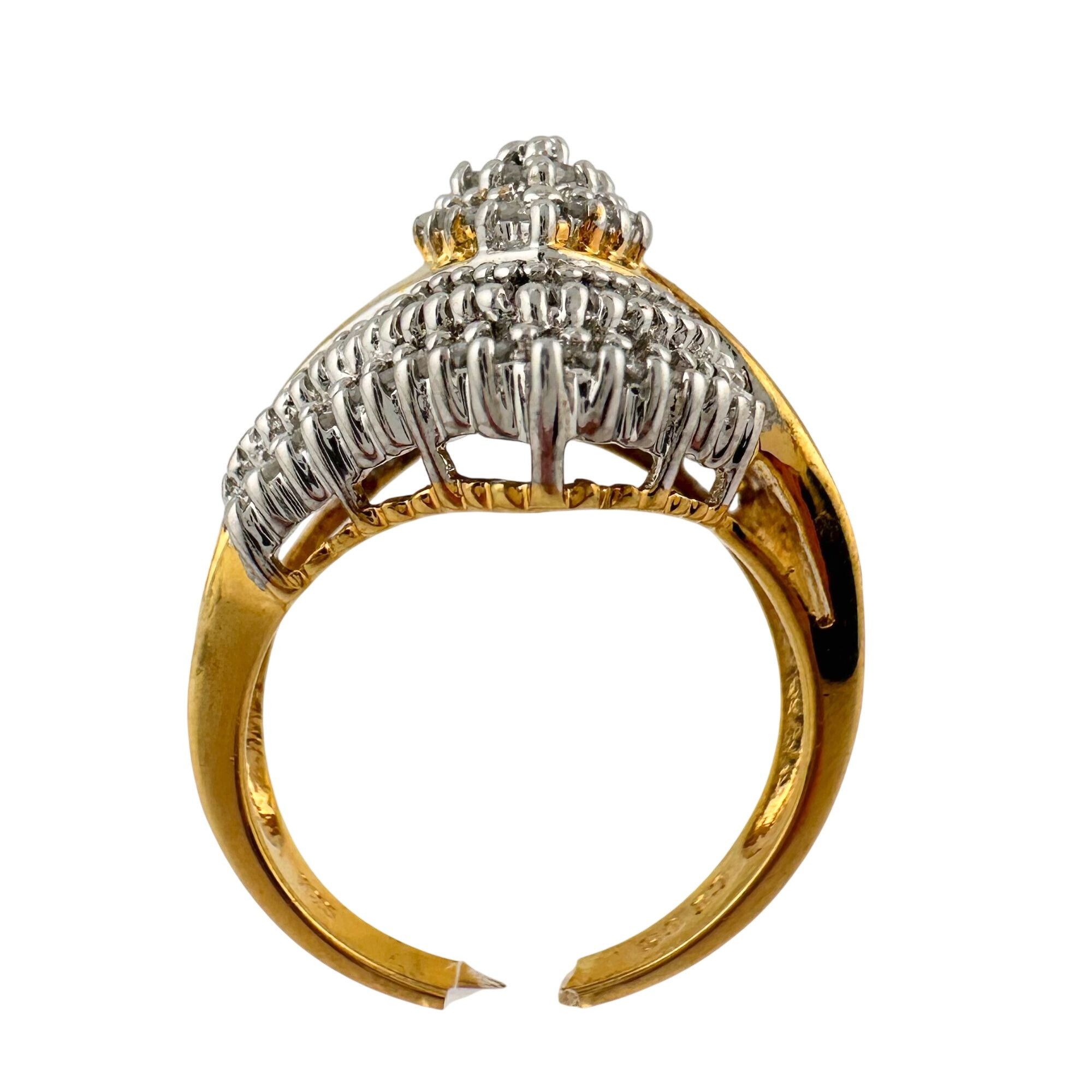 Other 1/2 Carat Marquise Lab Created Diamond Ring with Gold Overla Size ONE SIZE - 8 Thumbnail