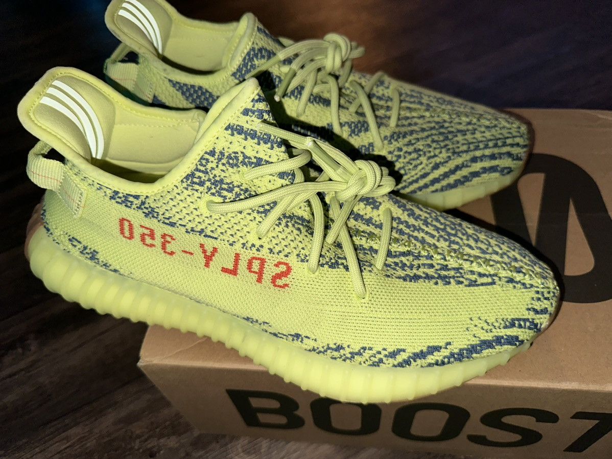 Adidas Adidas Yeezy Boost 350 V2 ‘Semi Frozen Yellow’ Size US 10.5 / EU 43-44 - 3 Thumbnail