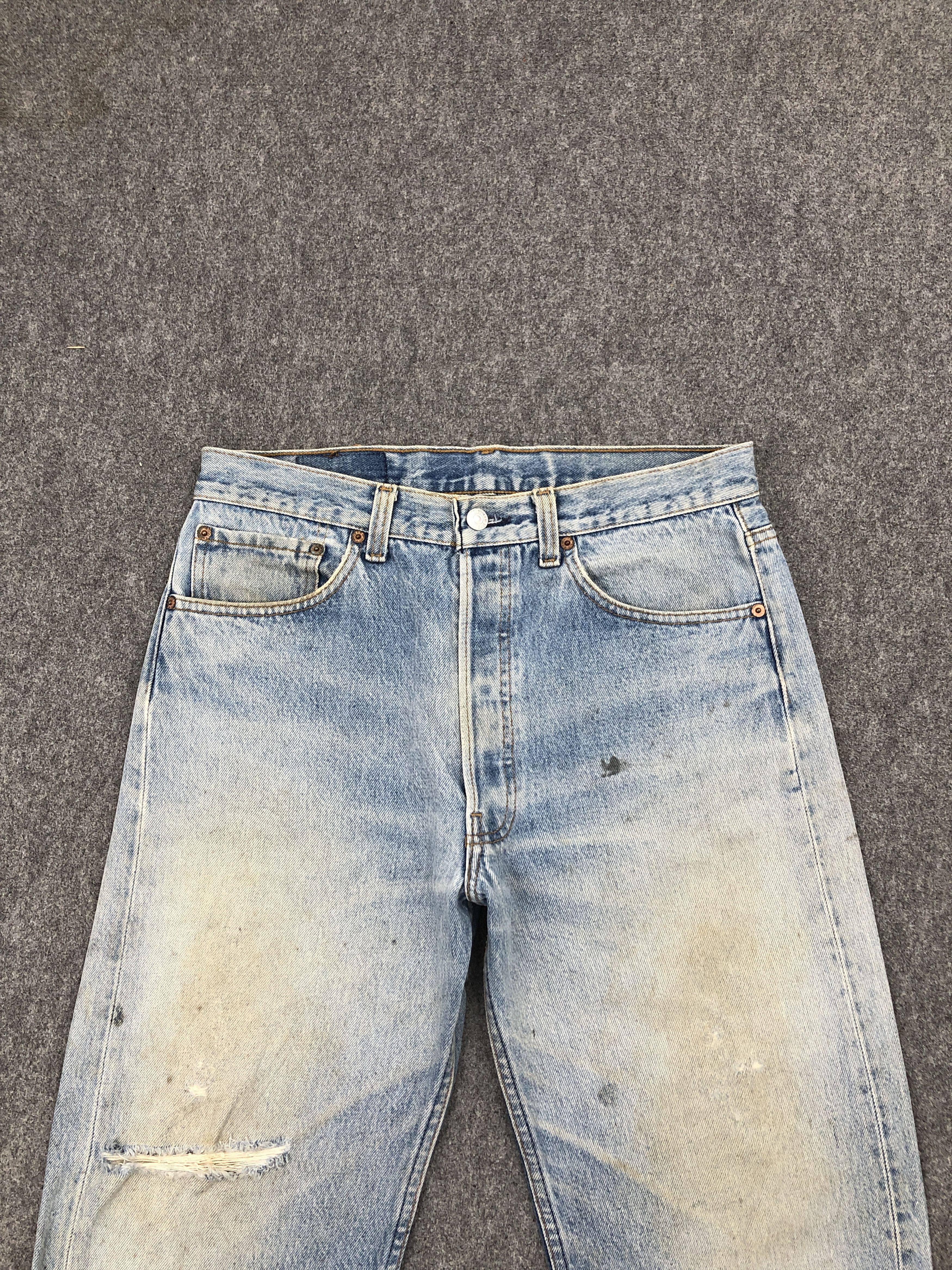 Levi's × Vintage Vintage 90s Levis 501 Light Washed Jeans Size US 31 - 2 Thumbnail