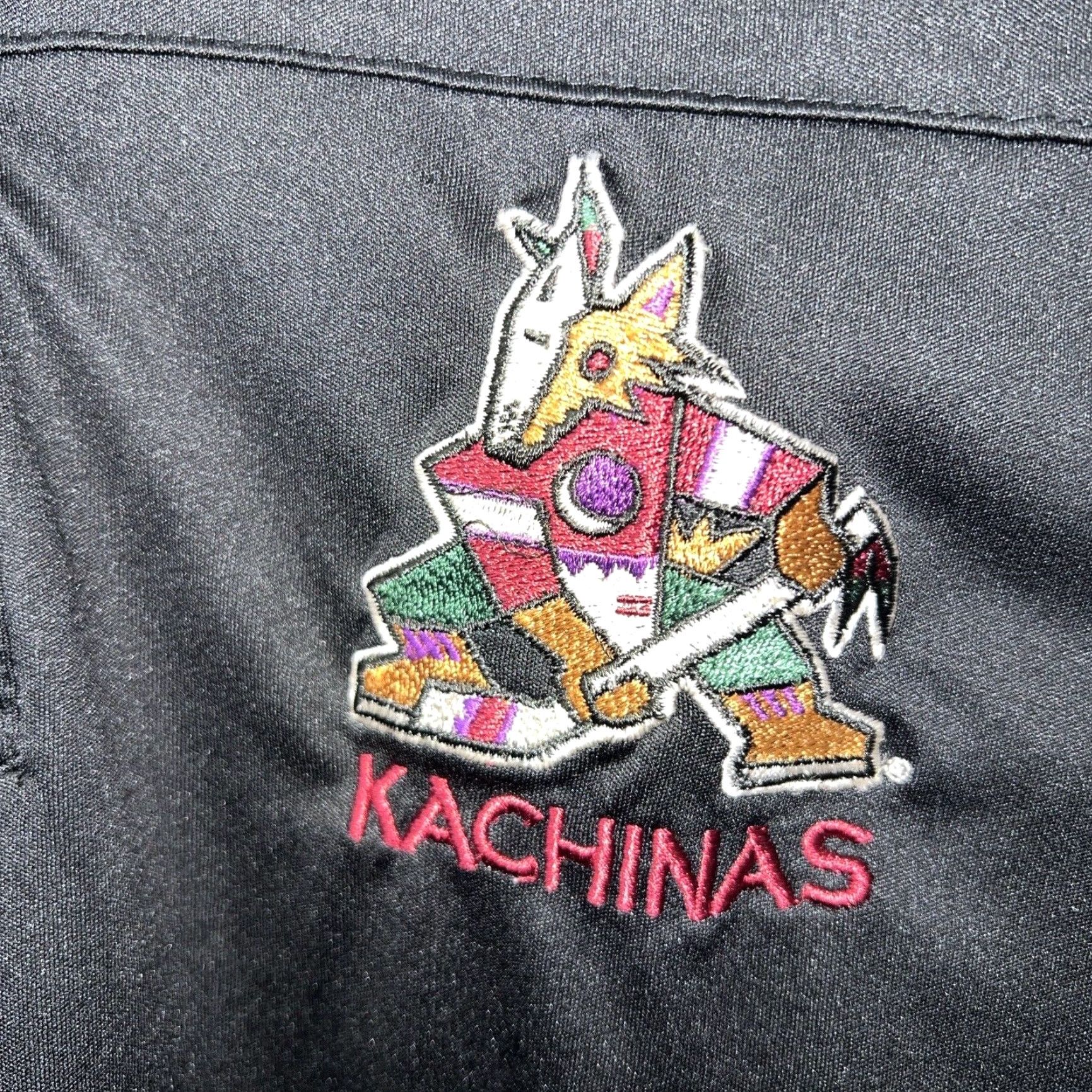 Vintage CCM Phoenix Coyotes Kachinas Black Hockey Polo Shirt Mens Size S Size US S / EU 44-46 / 1 - 3 Thumbnail