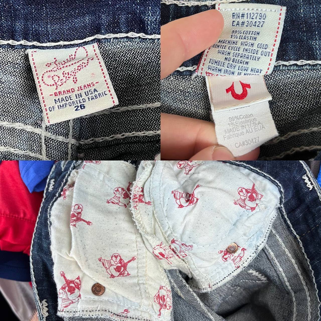 True Religion × Vintage True Religion Flared Bootcut Jeans Made in USA Size 26 Y2K Size 28" / US 6 / IT 42 - 9 Thumbnail