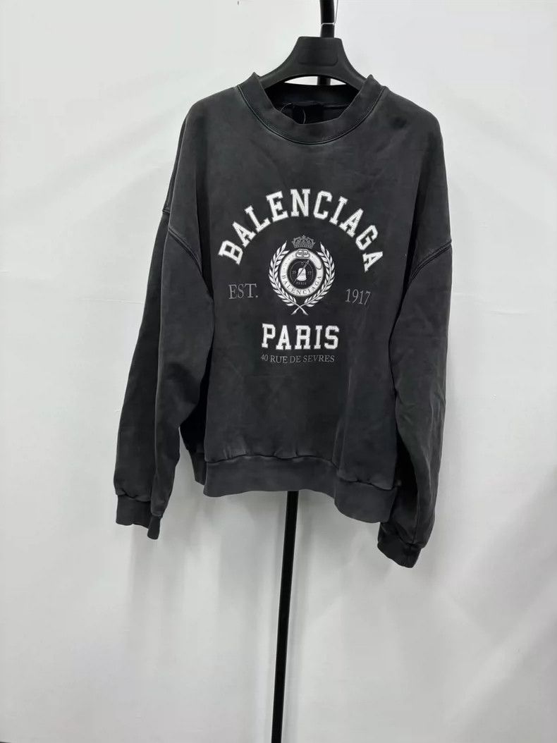 Balenciaga Balenciaga Crown Wheat Spike 1917 Old Washed Hoodie Sweate Size US M / EU 48-50 / 2 - 1 Thumbnail