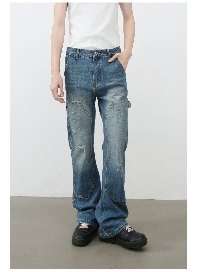 Japanese Brand × Vintage American retro men's washed loose straight flared work jeans Size US 32 / EU 48 - 4 Thumbnail