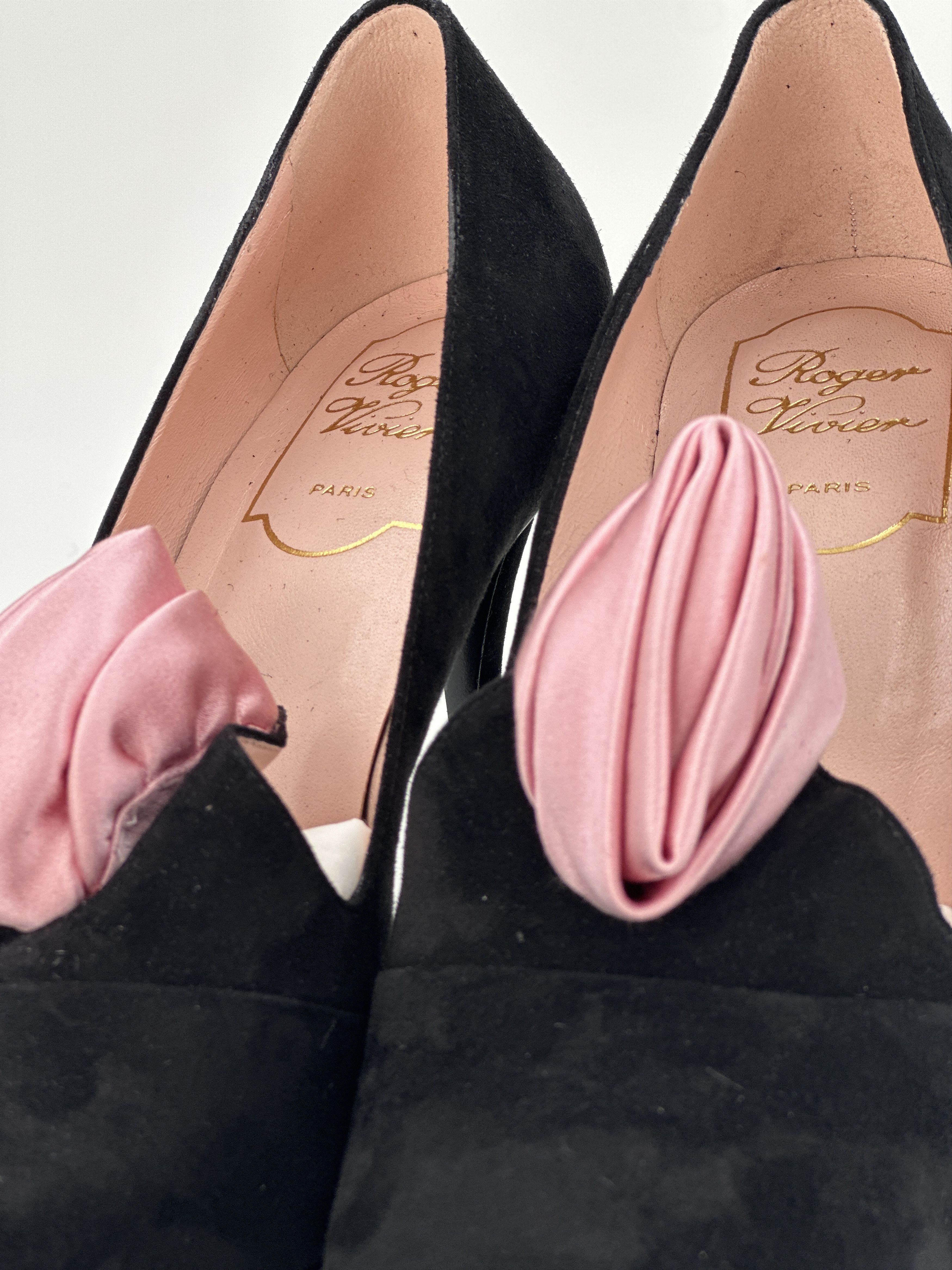 Roger Vivier Roger Vivier Black Suede 10cm Pumps Size US 6 / IT 36 - 5 Thumbnail