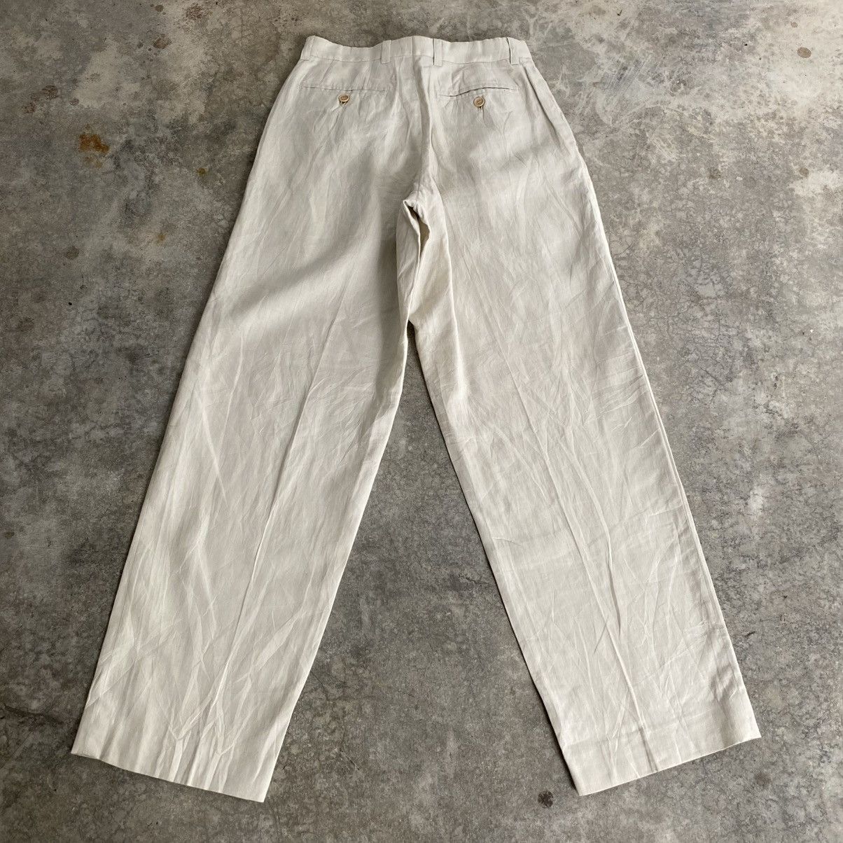 Issey Miyake 1980’s Issey Miyake Linen Pleated Baggy Trouser Pants Size US 28 / EU 44 - 15 Thumbnail