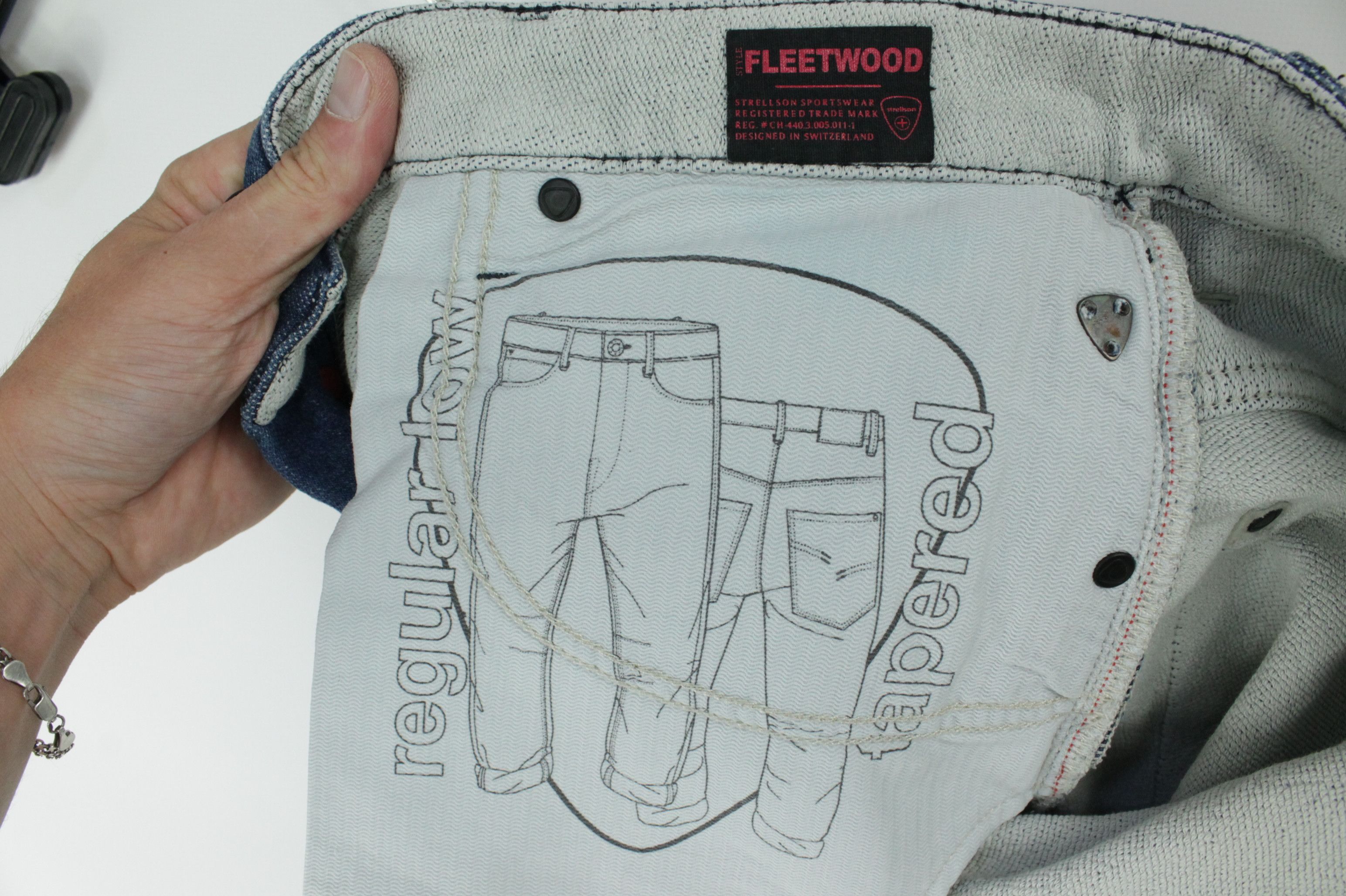 Strellson Strellson Fletwood Regular Low Tapered Blue Denim Jeans Size US 31 - 9 Thumbnail