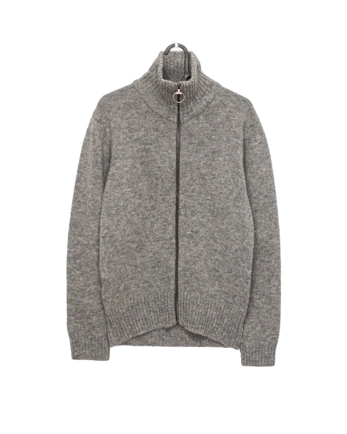 Prada Prada Melange Grey Heavy Knit Wool Zip Sweater | Grailed