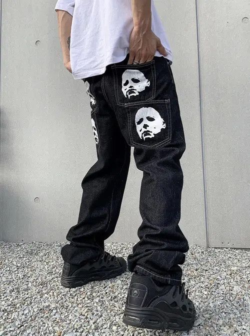Other FACES Graphic Black Denim Jeans Size US 30 / EU 46 - 2 Thumbnail