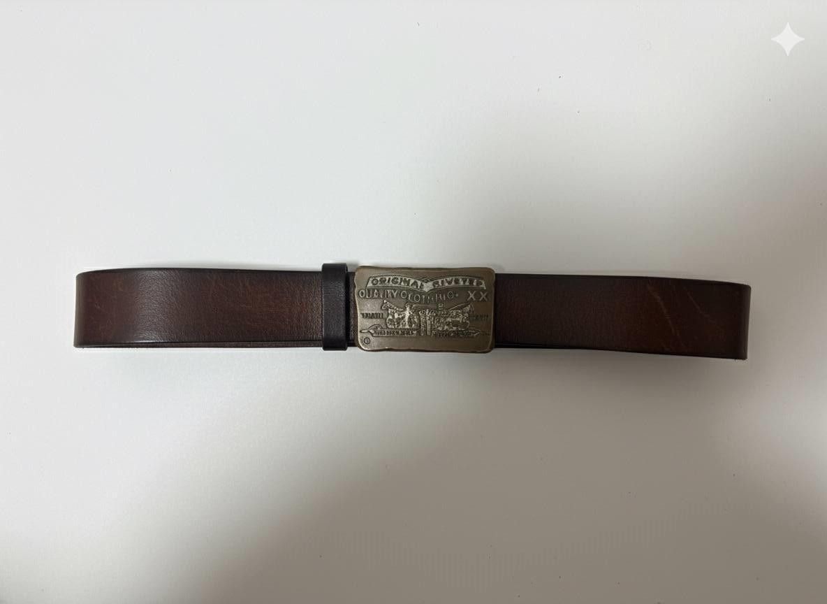 Levi's MADE IN ITALY Vintage Levi's Two Horse Pull Plaque Belt Size ONE SIZE - 4 Thumbnail