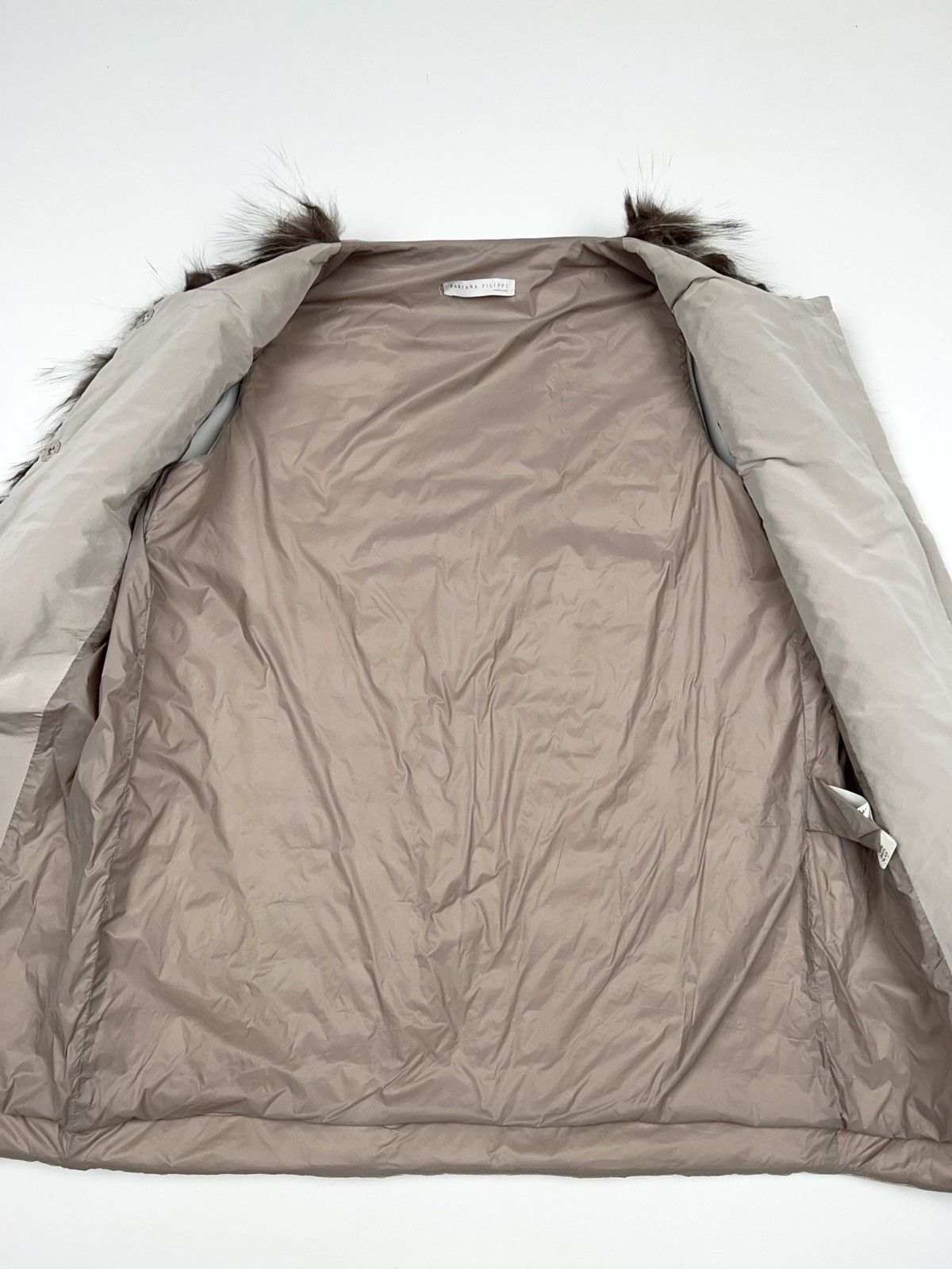 Fabiana Filippi Fabiana Filippi Fox Fur Goose Down Vest Beige Light Grey Size M / US 6-8 / IT 42-44 - 17 Thumbnail
