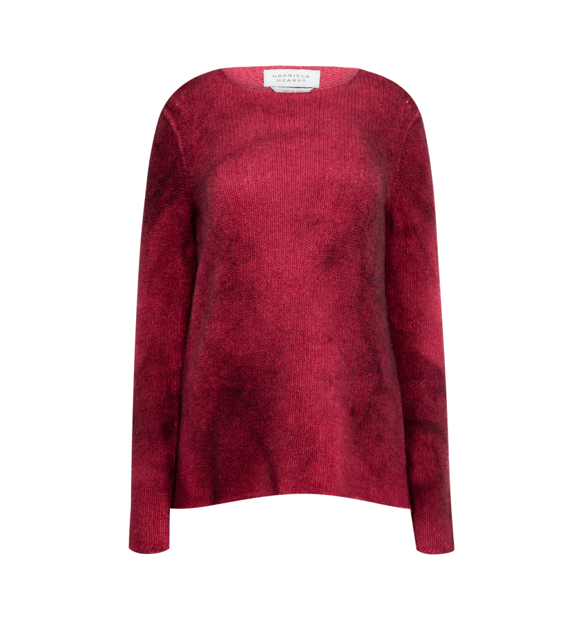 Gabriela Hearst o1h1sh11225 Chivall Crew Neck Sweater in Red Size S / US 4 / IT 40 - 1 Thumbnail
