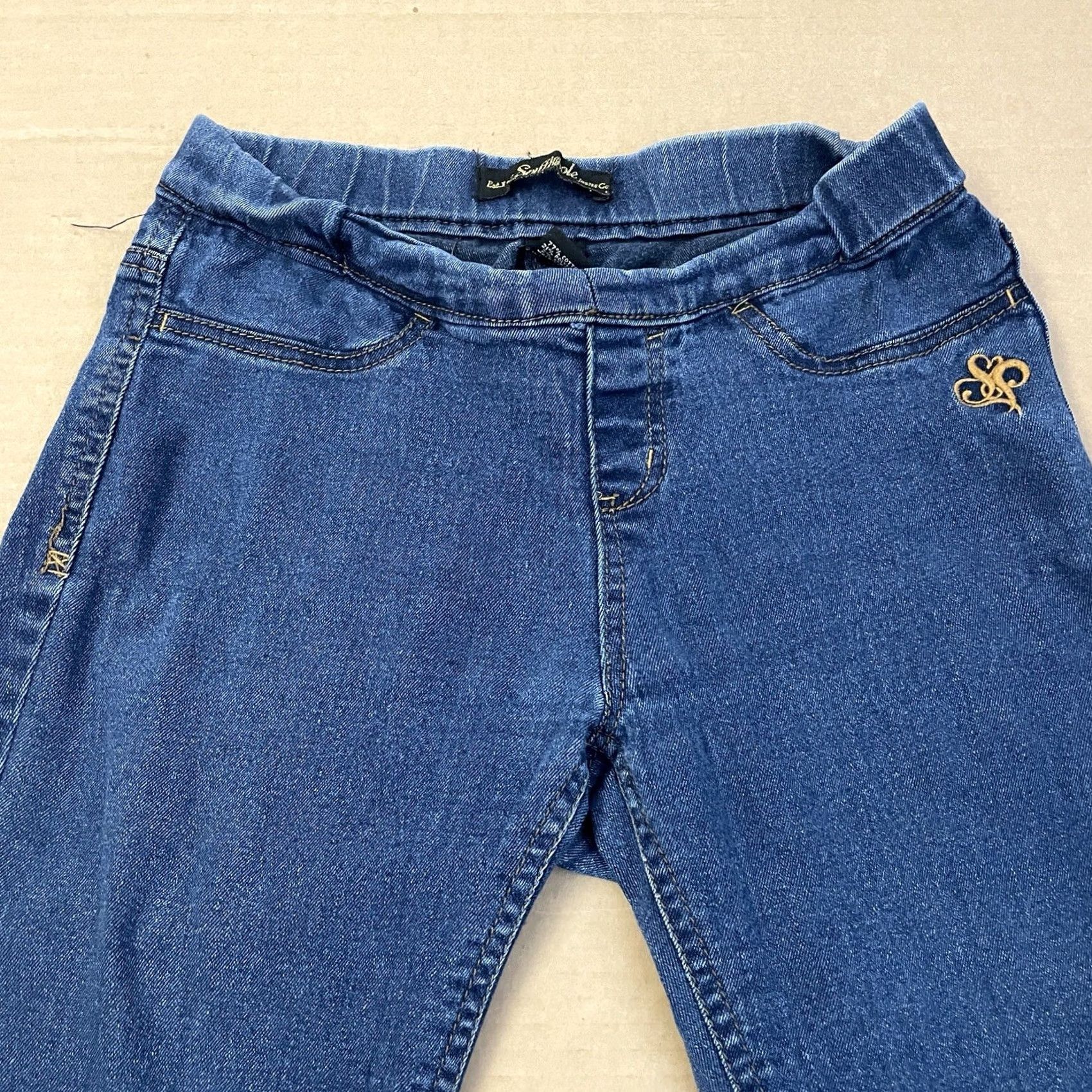 Southpole VINTAGE Southpole Jeans Womens Small Blue Skinny Tapered Zip Studded Logo Ladies Size 28" / US 6 / IT 42 - 7 Thumbnail