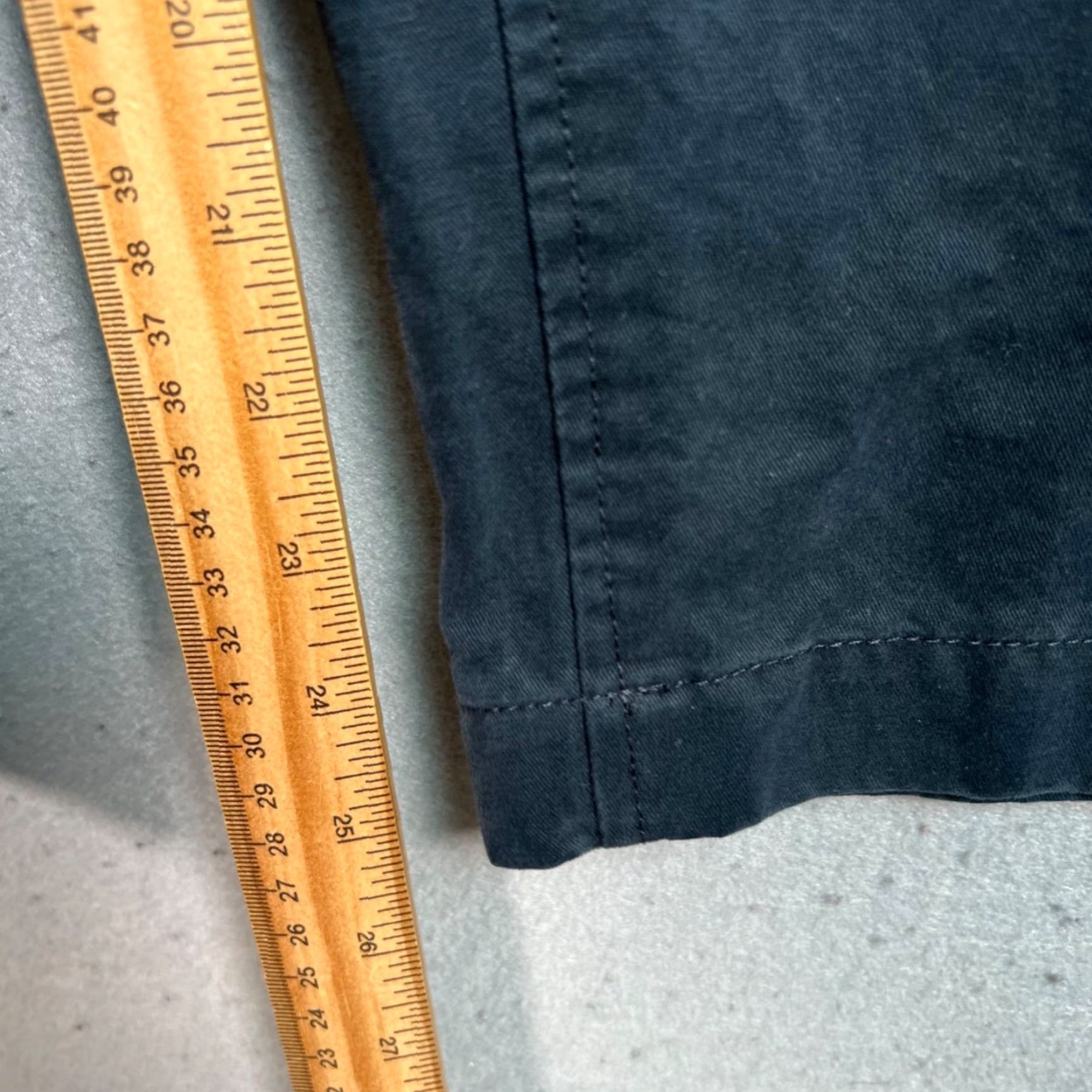 Oak + Fort Oak + Fort Womens Pants Cropped Straight Leg 100% Cotton Size 30 Black Adult Size 30" / US 8 / IT 44 - 7 Thumbnail