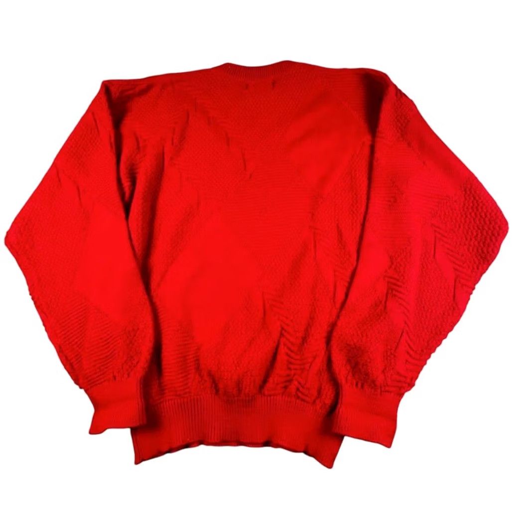 Jantzen VINTAGE Jantzen Golf Sweater Pullover Mens Large Knit 90s 80s Red Crew Neck Size US L / EU 52-54 / 3 - 7 Thumbnail