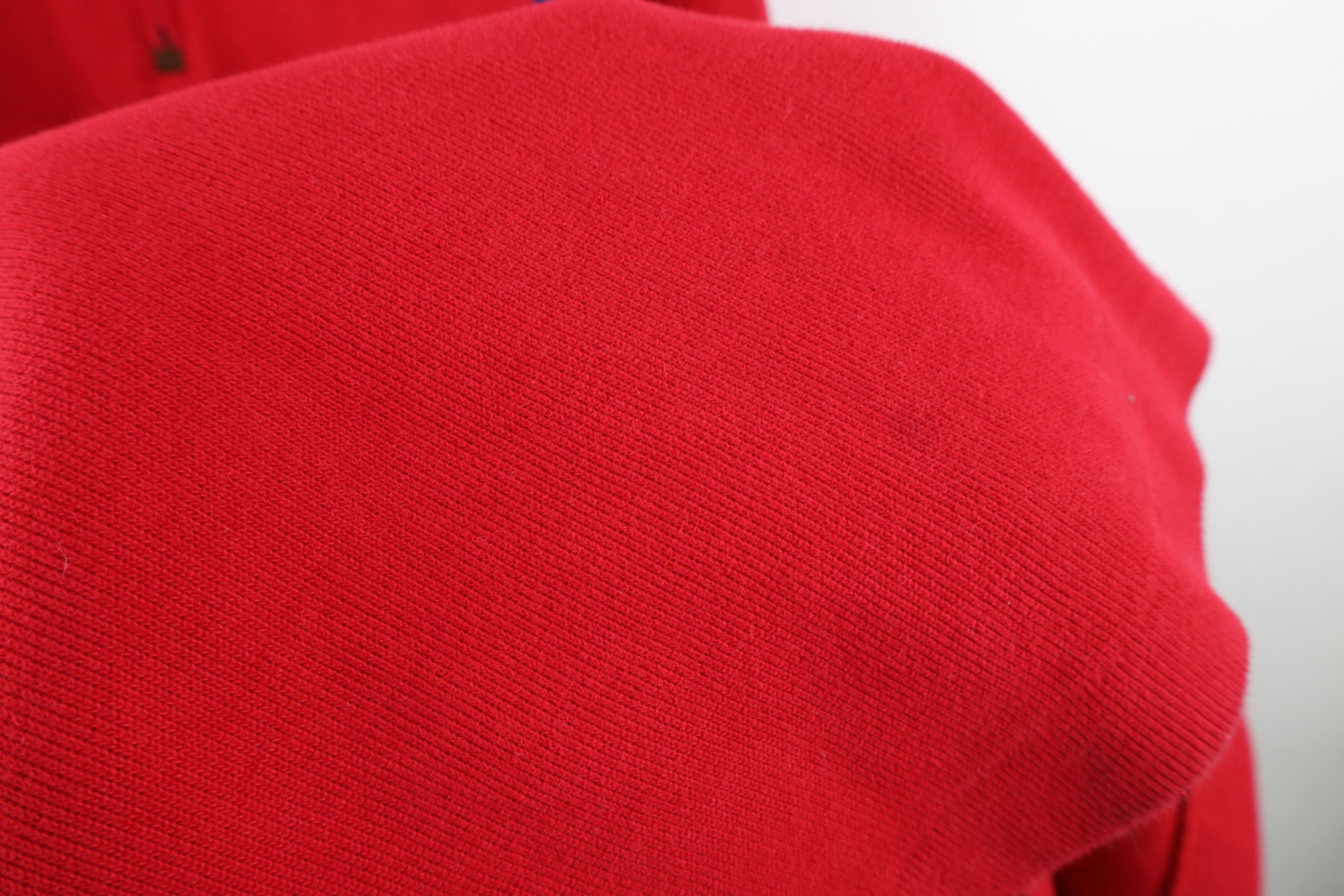 Polo Ralph Lauren Vintage Y2K Ralph Lauren Ribbed Knit 1/4 Zip Sweater Red Size US XXL / EU 58 / 5 - 9 Thumbnail