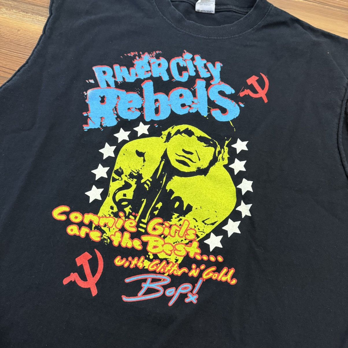 Other Vintage River City Rebels Communist Girls Black Tank Top Size US L / EU 52-54 / 3 - 2 Thumbnail
