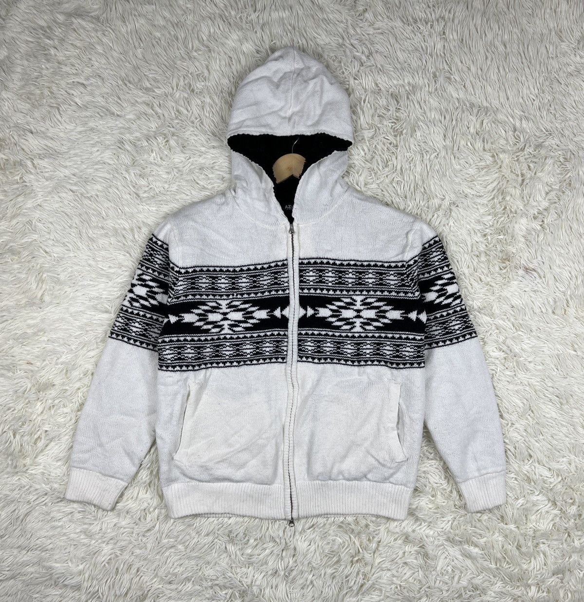 Designer × Japanese Brand AZUL BY MOUSSY | CHIMAYO QUILTING KNIT BLOUSON Size US L / EU 52-54 / 3 - 2 Thumbnail