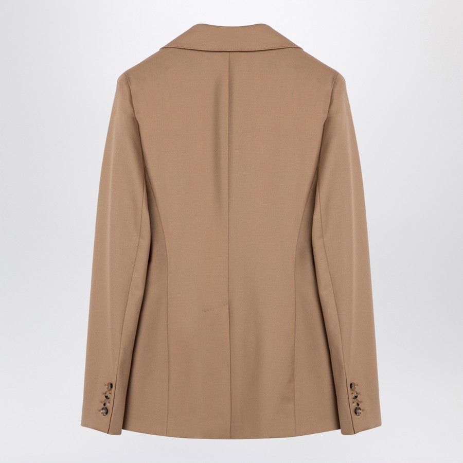 Max Mara o1d2blof0824 Wool Double-breasted Blazer in Brown Size M / US 6-8 / IT 42-44 - 2 Thumbnail