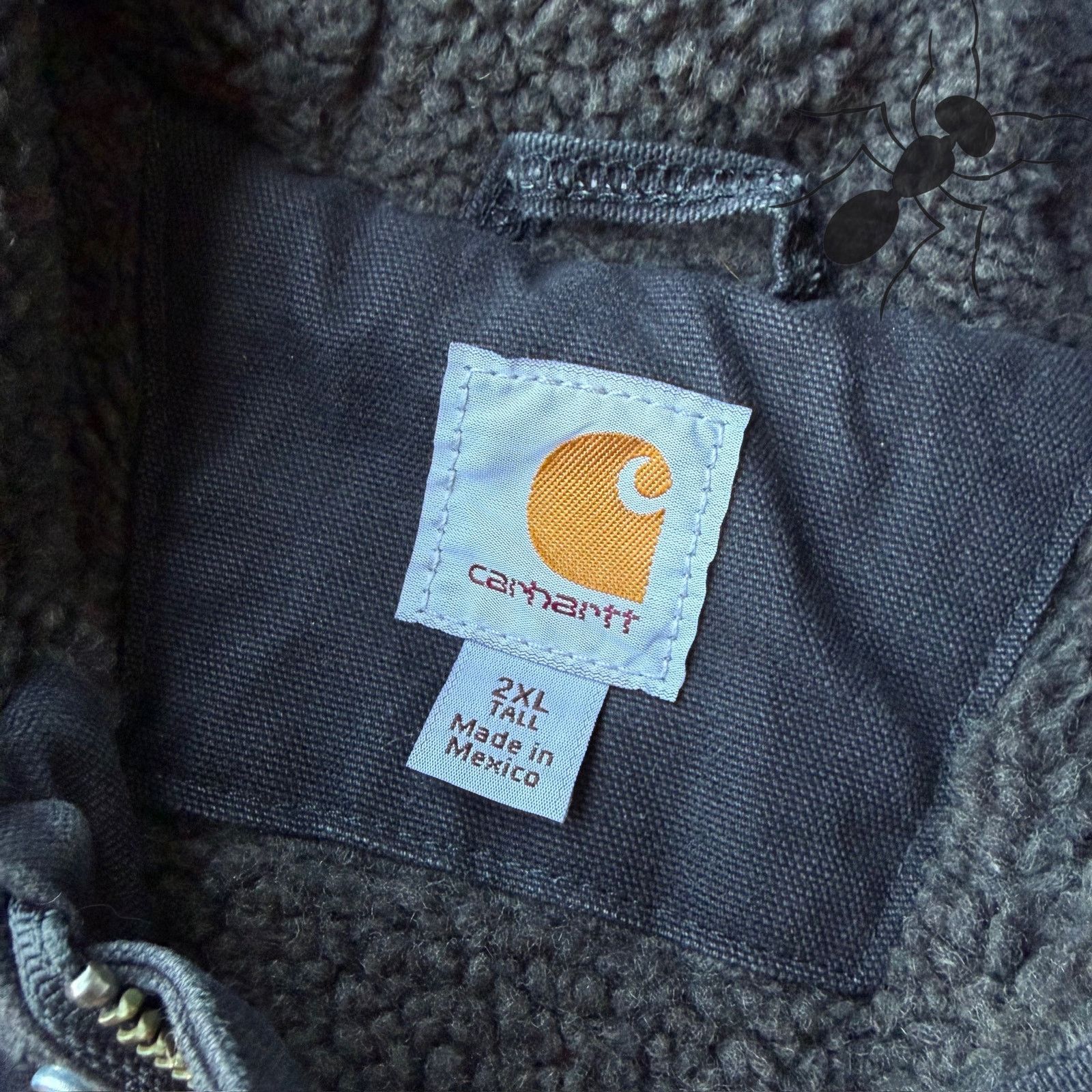 Carhartt × Vintage Carhartt black sherpa hooded work wear jacket Size US XXL / EU 58 / 5 - 6 Thumbnail