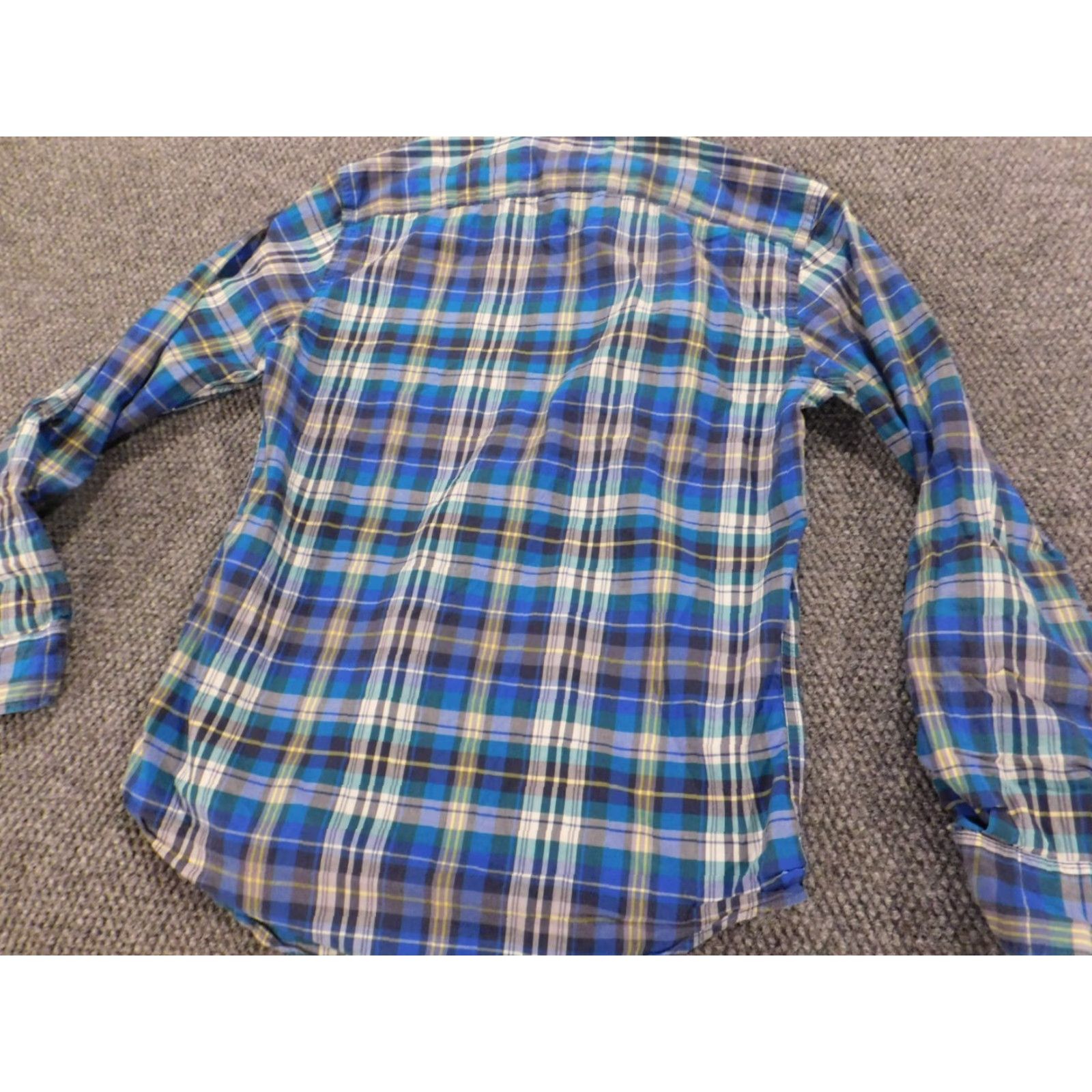 American Eagle Outfitters American Eagle Mens Shirt Small Blue plaid button up athletic fit Size US S / EU 44-46 / 1 - 6 Thumbnail