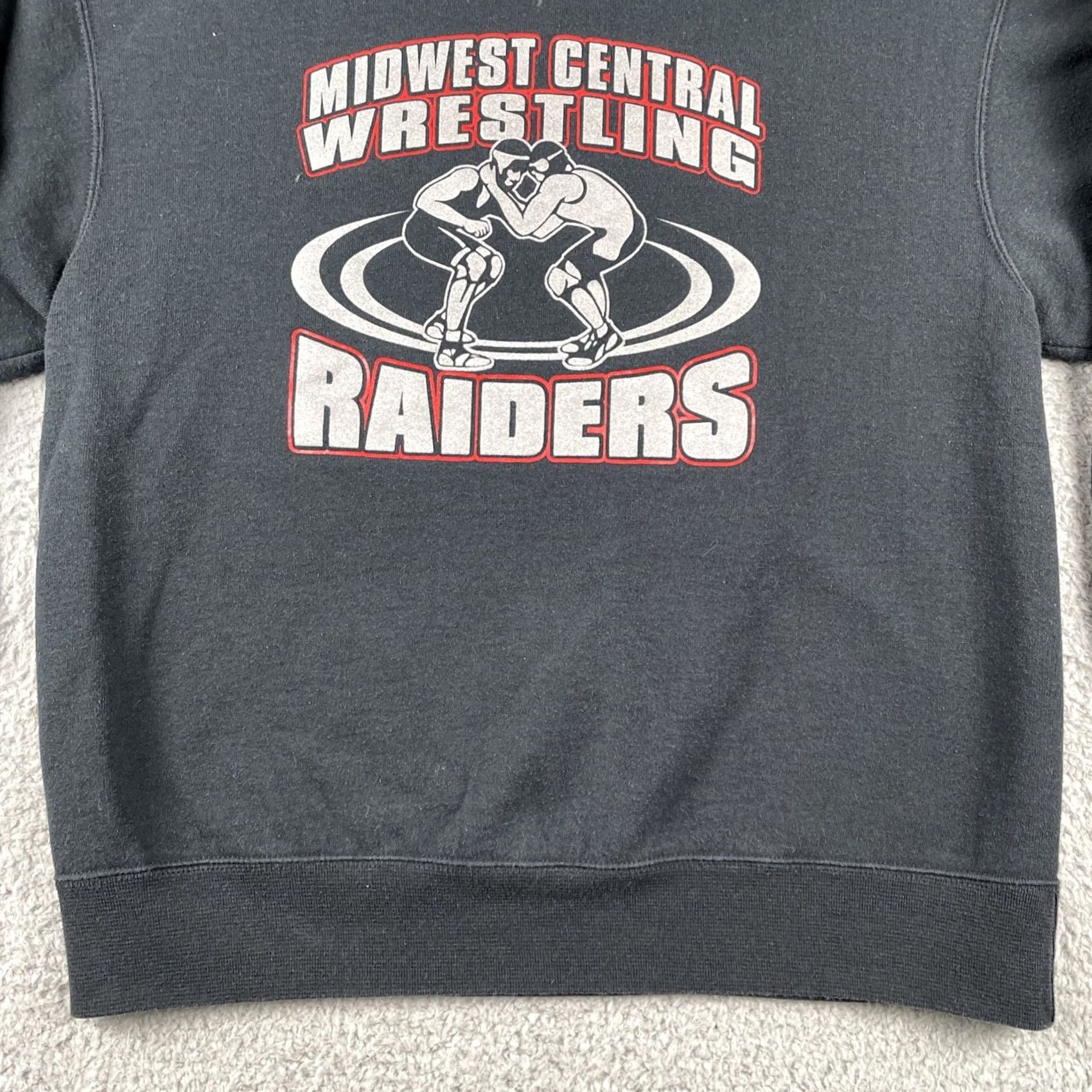 Fruit Of The Loom VINTAGE Fruit of the Loom Sweatshirt Black L Mens Wrestling 90s Y2K Size US L / EU 52-54 / 3 - 7 Thumbnail