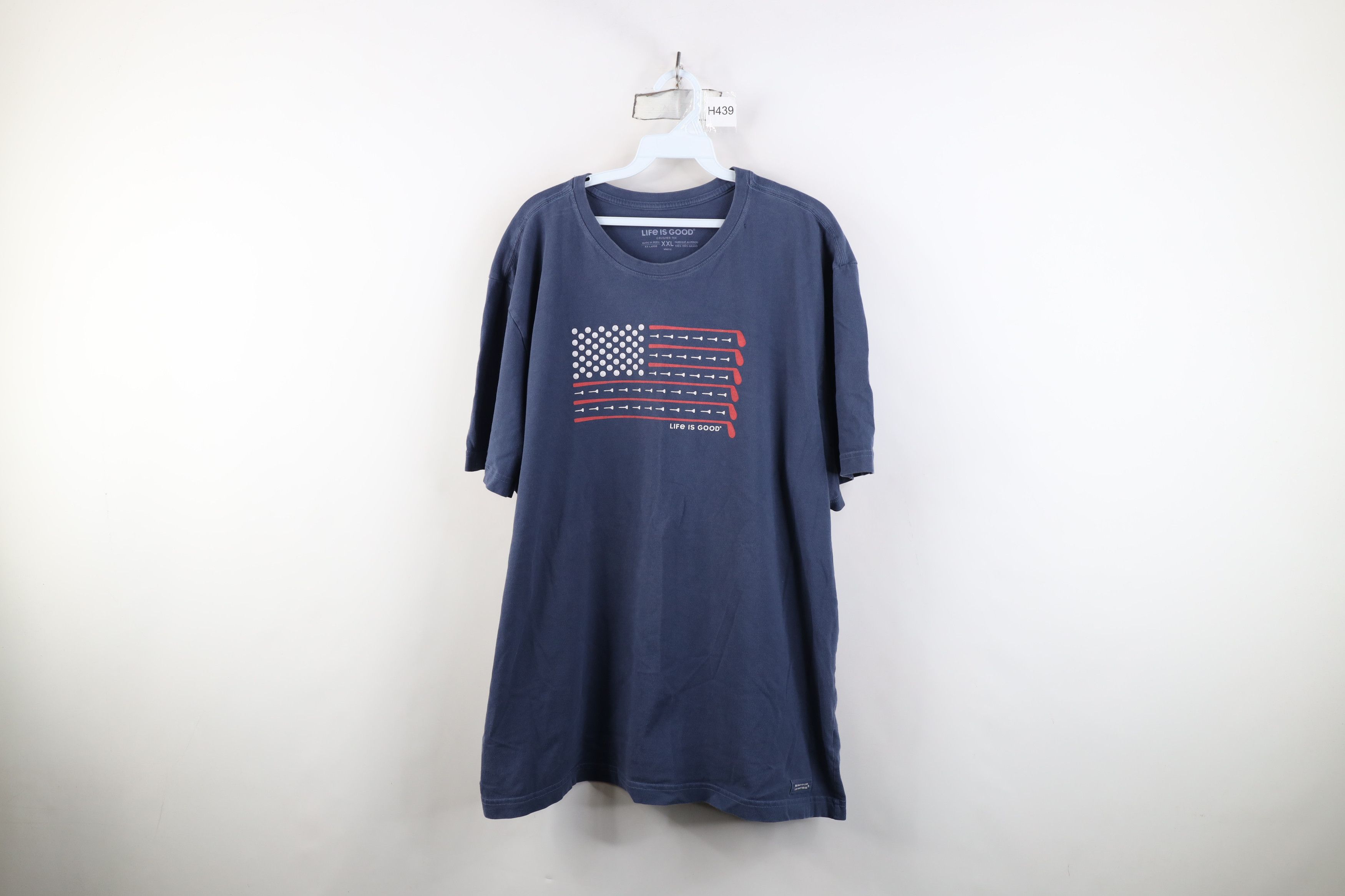 Life is Good Life Is Good Spell Out American Flag Golf Golfing T-Shirt Size US XXL / EU 58 / 5 - 1 Thumbnail