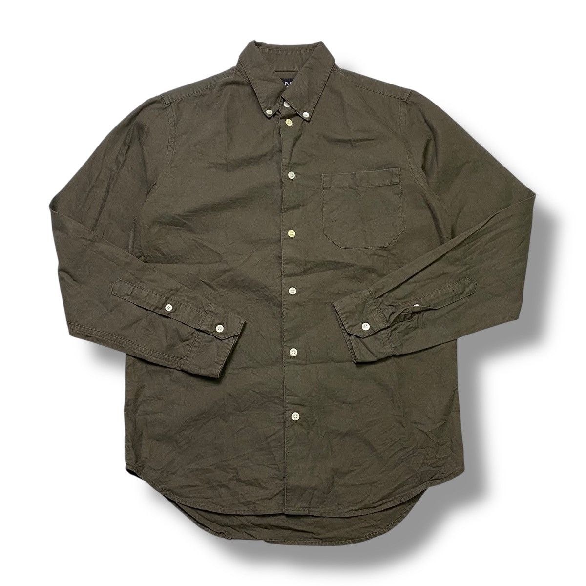 A.P.C. Apc long sleeve button ups shirt brown Size US S / EU 44-46 / 1 - 1 Thumbnail