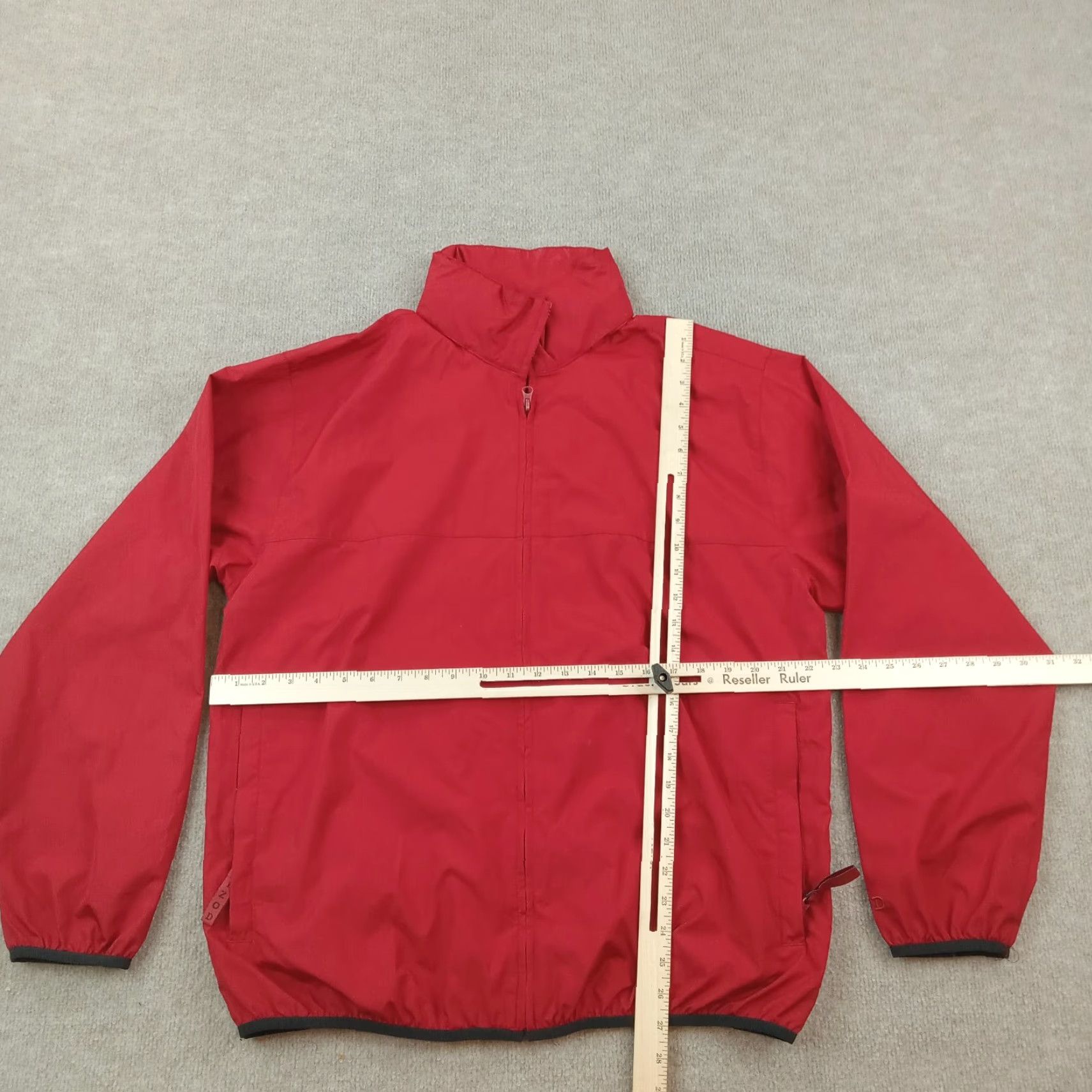 Izod IZOD Mens Medium Red Windbreaker Jacket Full Zip Hooded Lightweight Golf Size US M / EU 48-50 / 2 - 2 Thumbnail