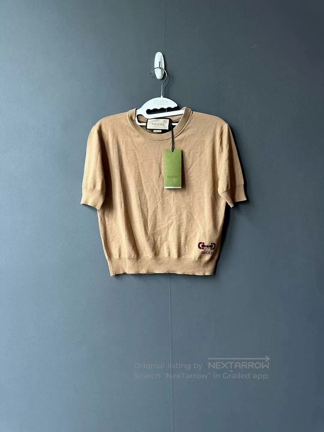 Gucci gucci khaki short-sleeve knitted sweater. Size XS / US 0-2 / IT 36-38 - 1 Thumbnail