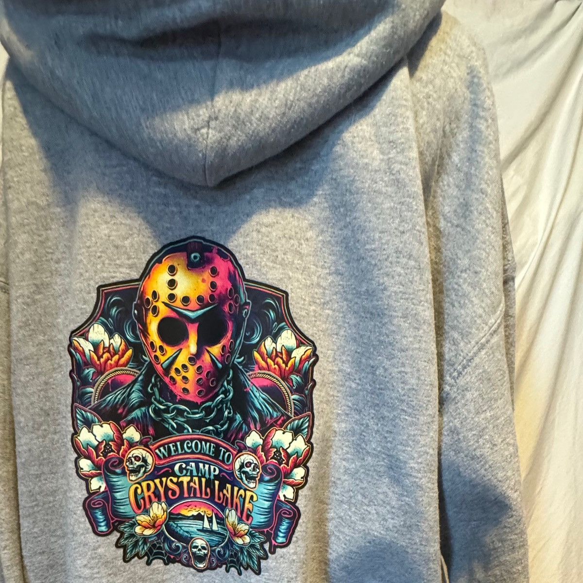 Gildan Camp Crystal Lake, Unisex, Horror Movie Theme Hoodie Size US L / EU 52-54 / 3 - 5 Thumbnail