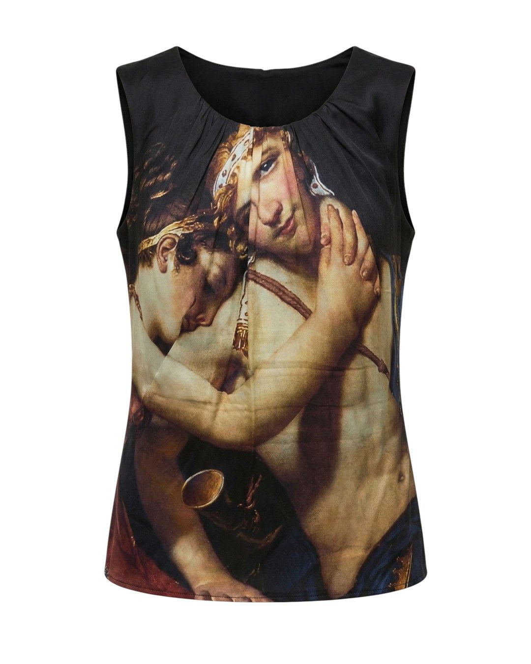Dolce & Gabbana F/W 2012 RENAISSANCE PRINTRED SILK TOP Size L / US 10 / IT 46 - 1 Thumbnail