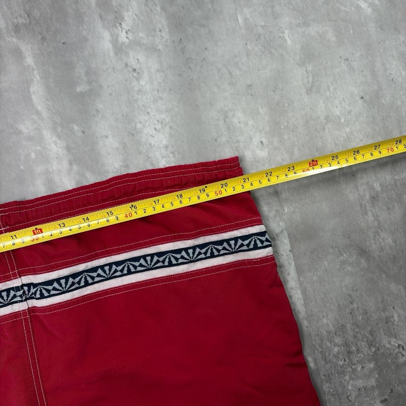 Other Vintage Red Aussie Room Surf Aztec Hawaii Baggy Board Shorts Size US 34 / EU 50 - 6 Thumbnail