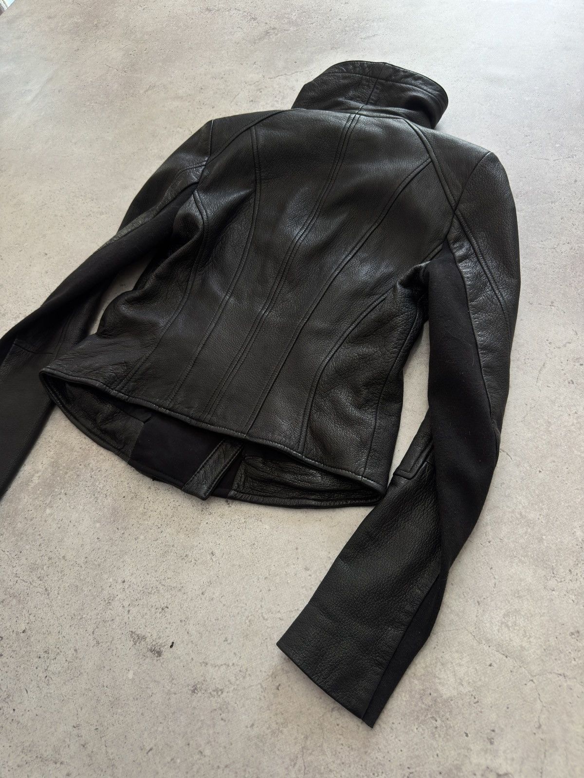 Rick Owens Real Leather Asymmetric Big Throat Rick Owens Type Jacket Size US S / EU 44-46 / 1 - 5 Thumbnail