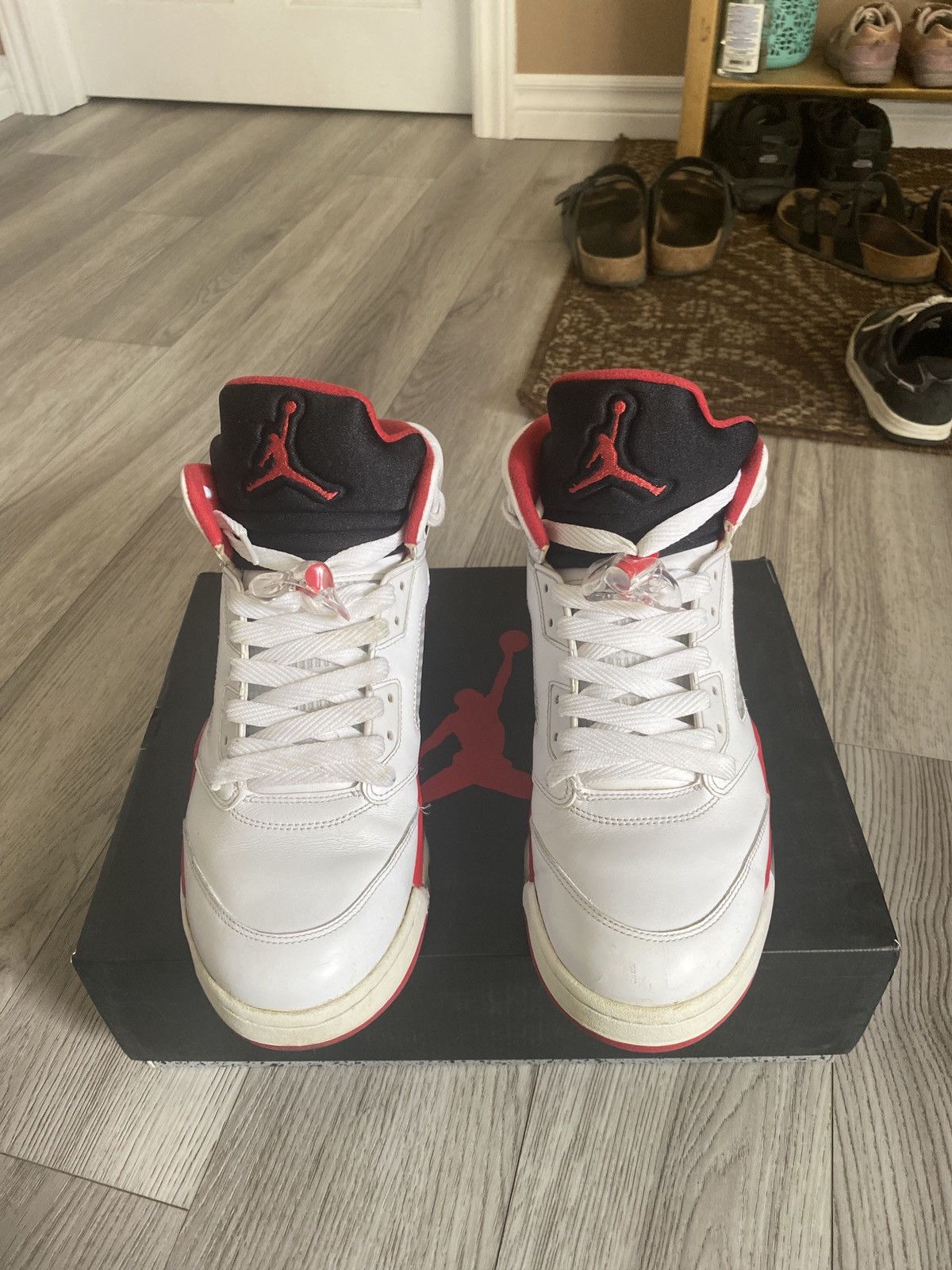 Jordan Brand × Nike Jordan 5 fire reds black toung. (2013 edition) Size US 12 / EU 45 - 14 Thumbnail