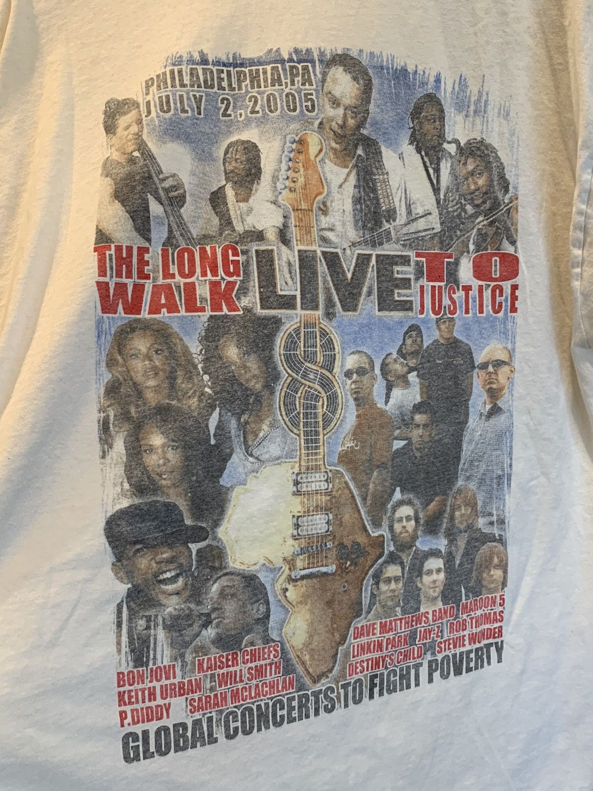 Band Tees × Vintage *RARE* Vintage LIVE 8 2005 Global Concert Band Tour T-Shirt Size US XL / EU 56 / 4 - 4 Thumbnail