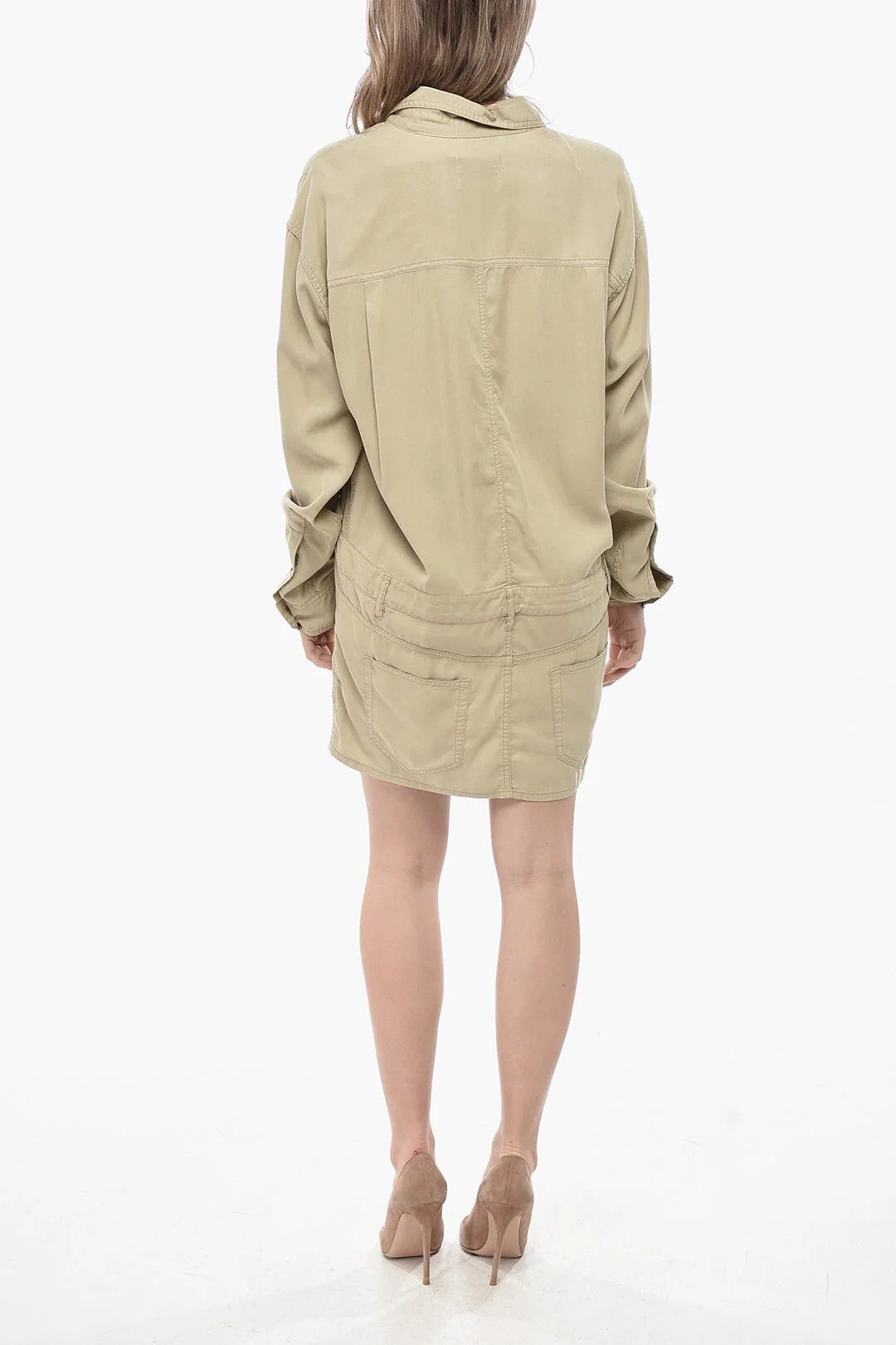 Isabel Marant og1mm0326 Sahariano Shirt in Beige Size M / US 6-8 / IT 42-44 - 2 Thumbnail