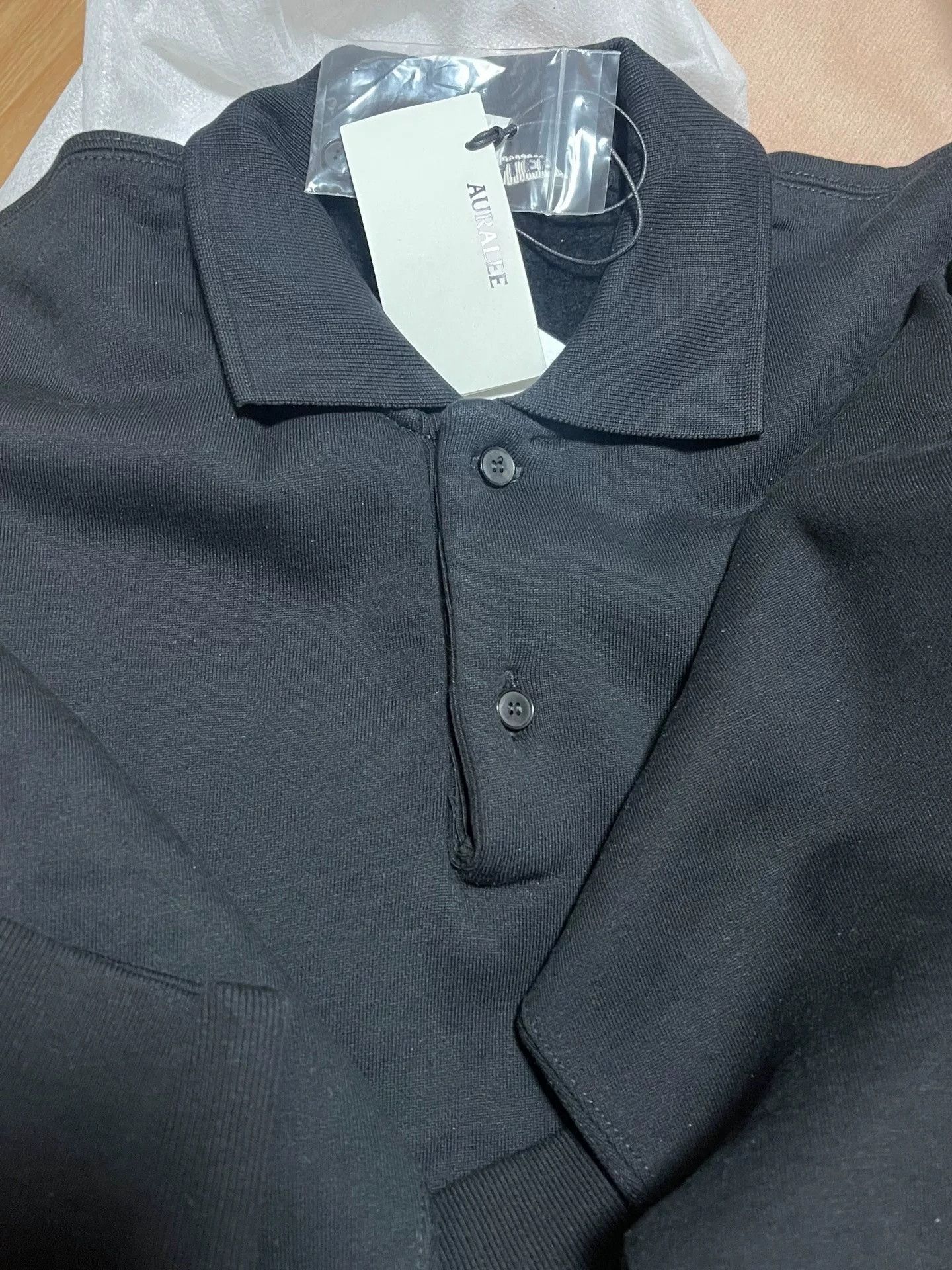 Auralee AURALEE Smooth Soft Polo Fleece Sweatshirt Size US XL / EU 56 / 4 - 4 Thumbnail